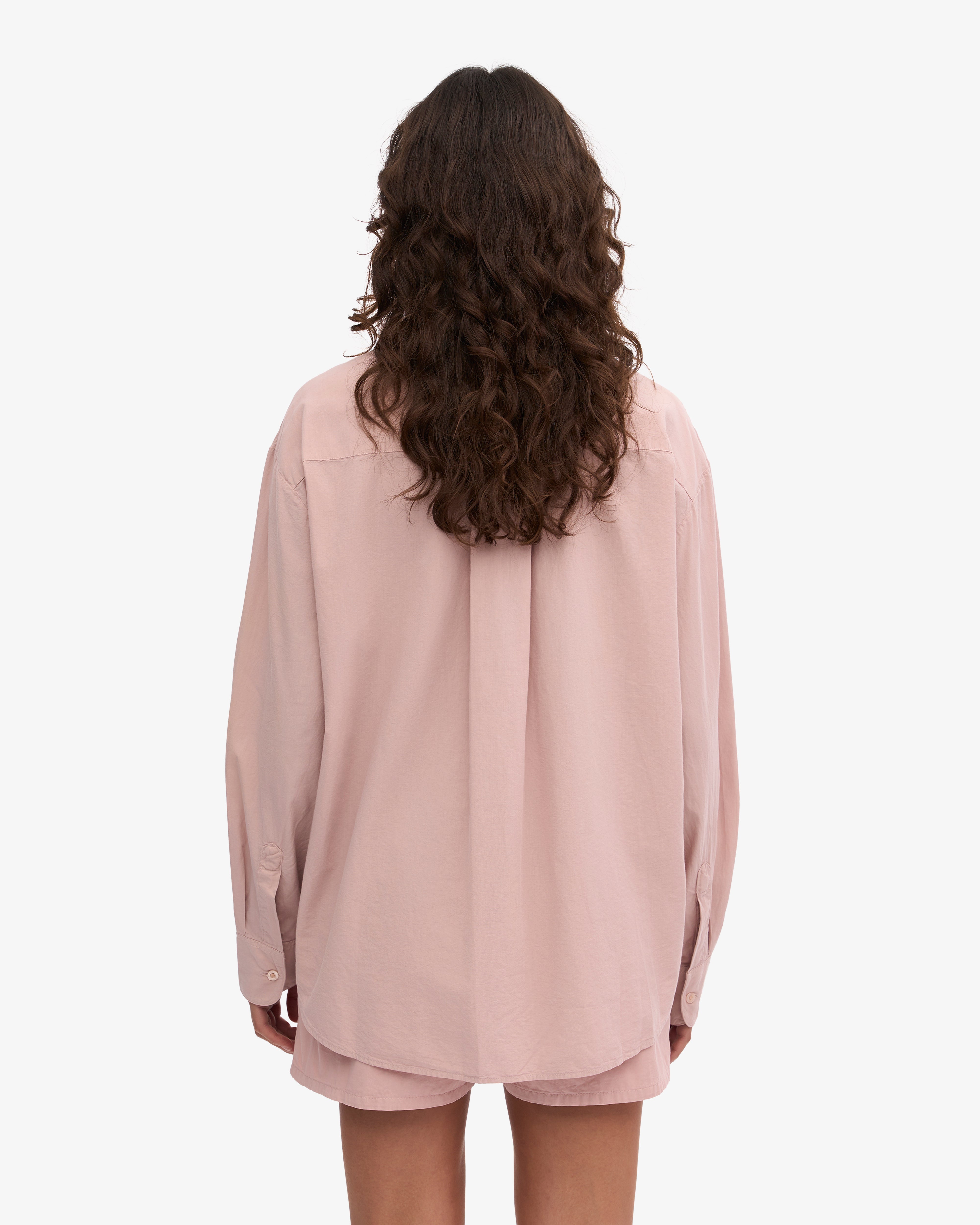 Organic Oversized Shirt - Faded Pink
