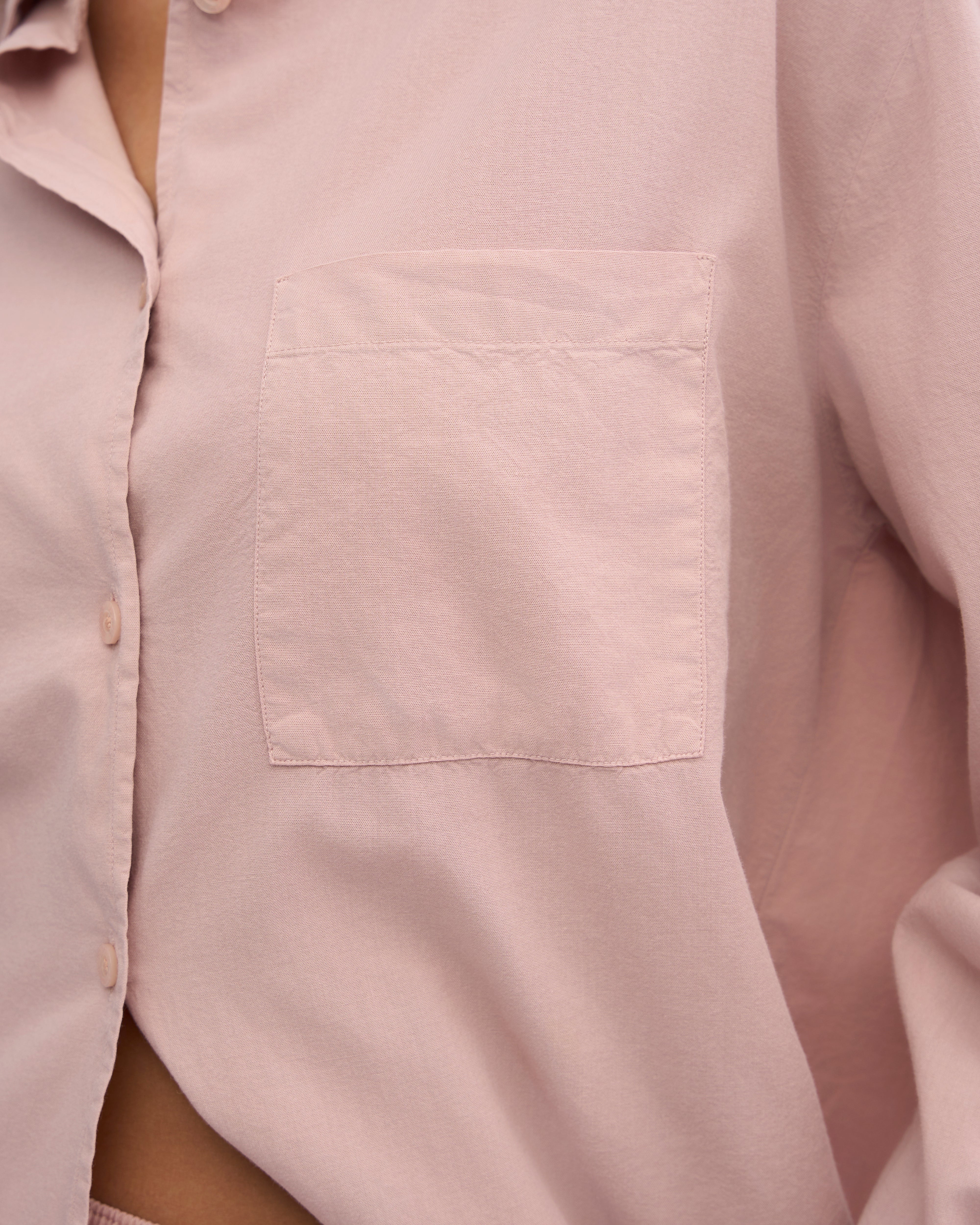 Organic Oversized Shirt - Faded Pink
