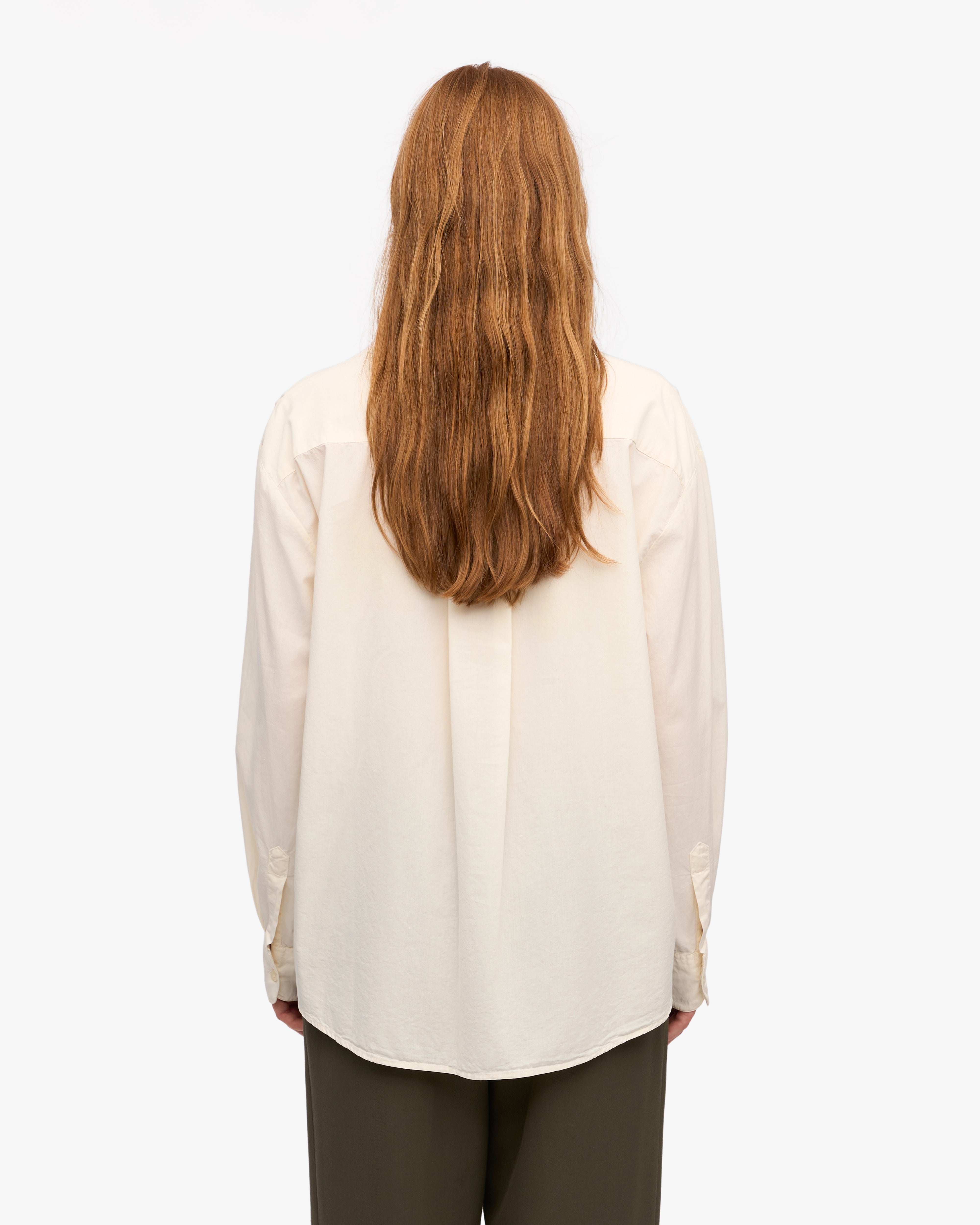 Organic Oversized Shirt - Ivory White