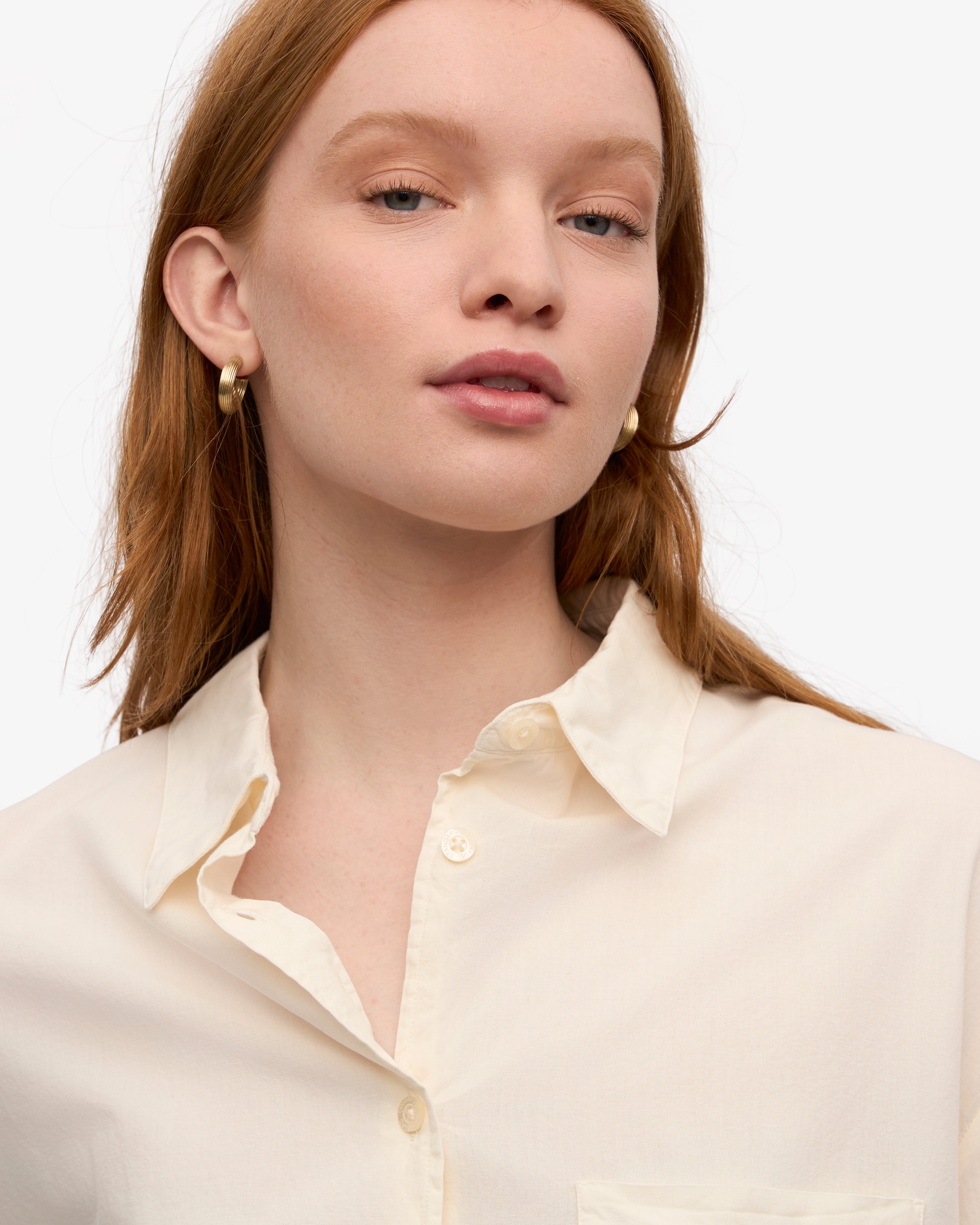 Organic Oversized Shirt - Ivory White