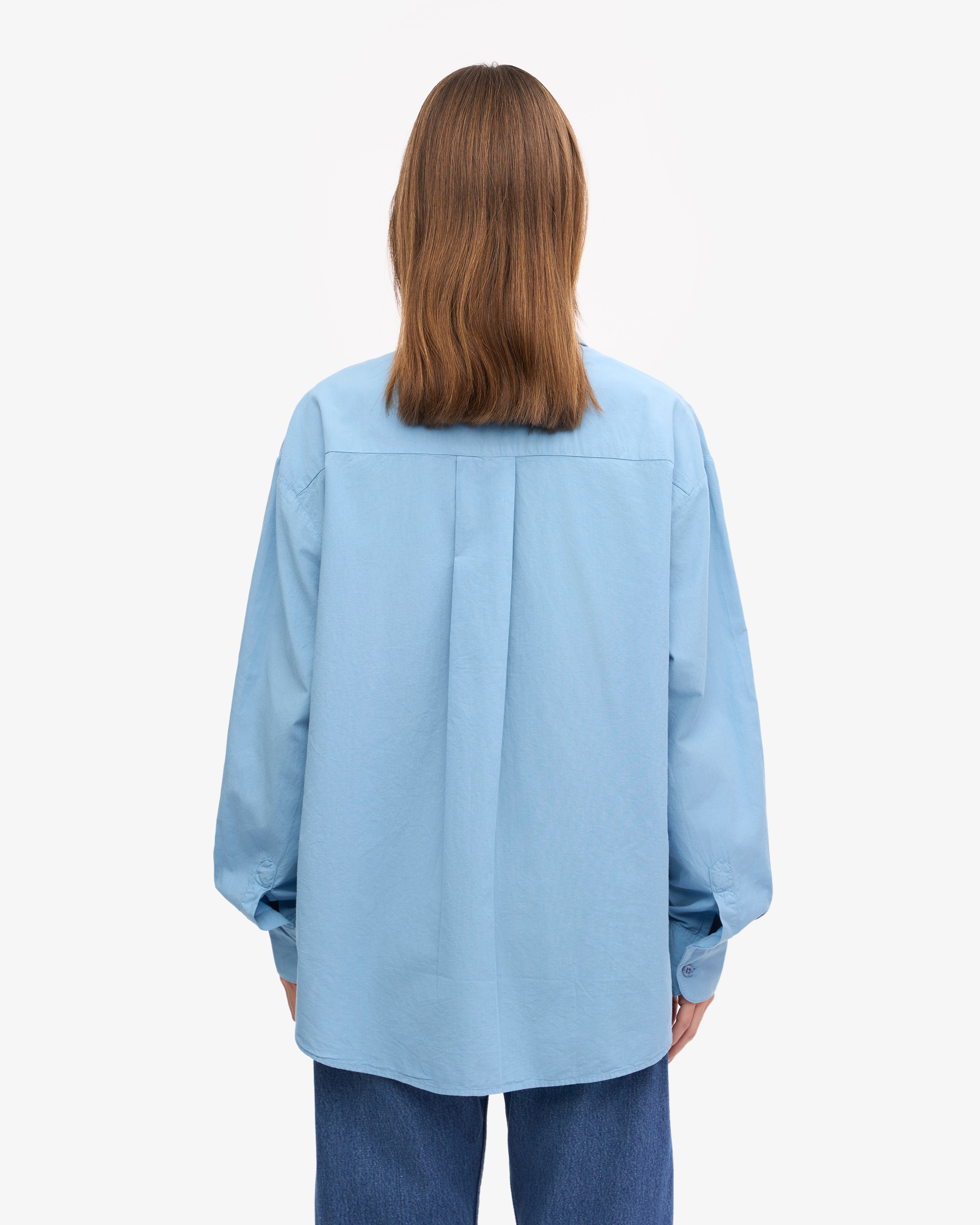 Organic Oversized Shirt - Seaside Blue
