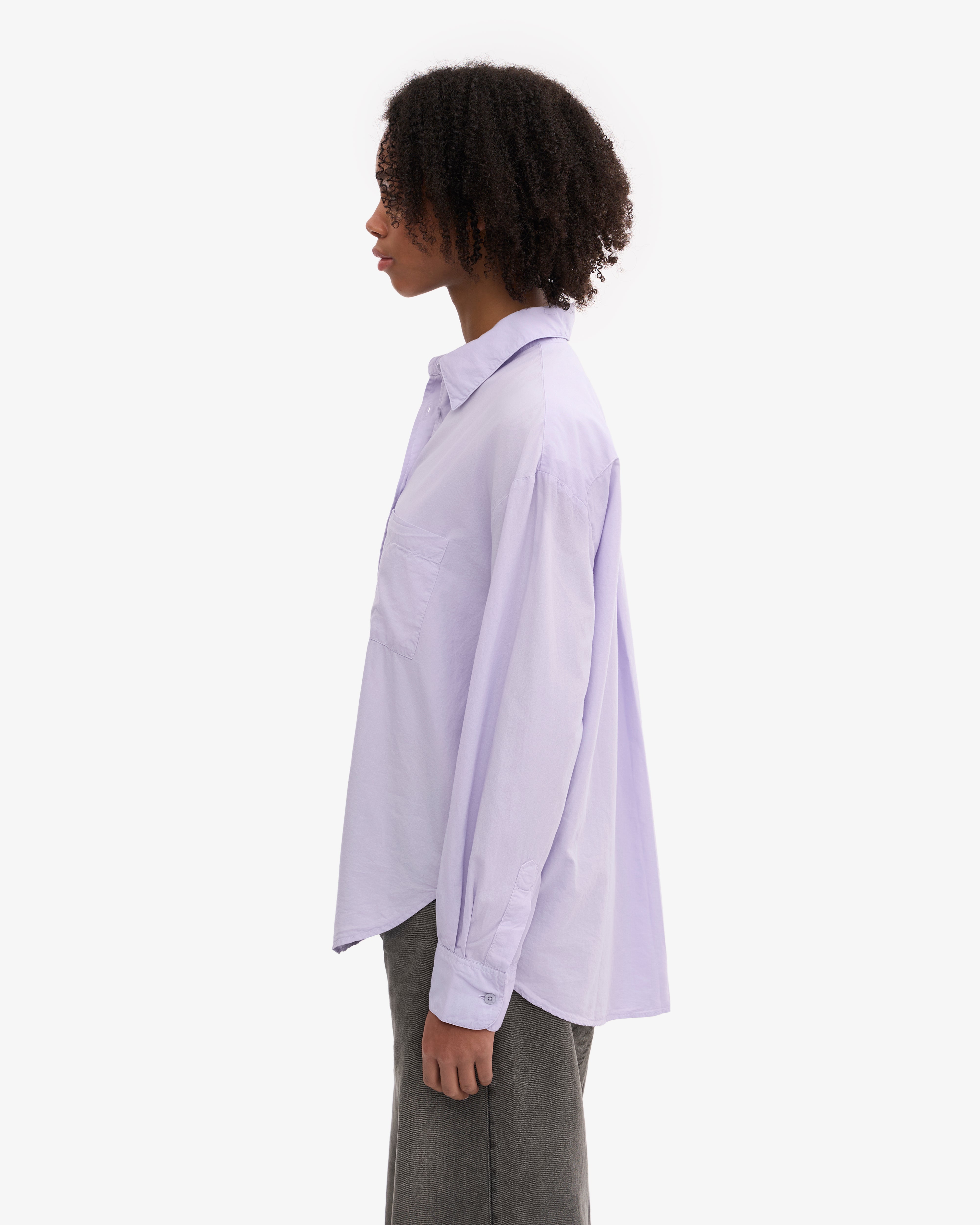 Organic Oversized Shirt - Soft Lavender