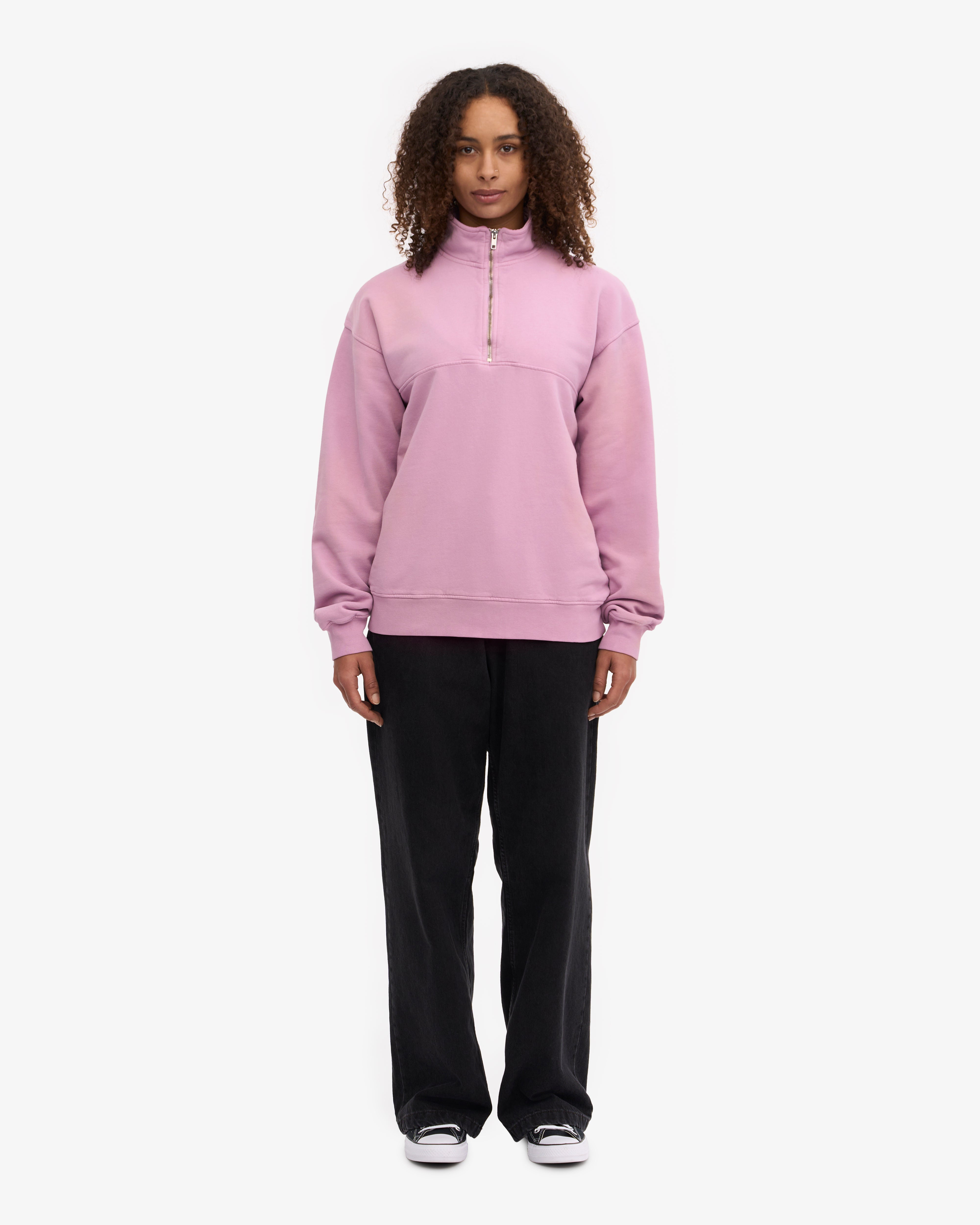 Organic Quarter Zip - Cherry Blossom