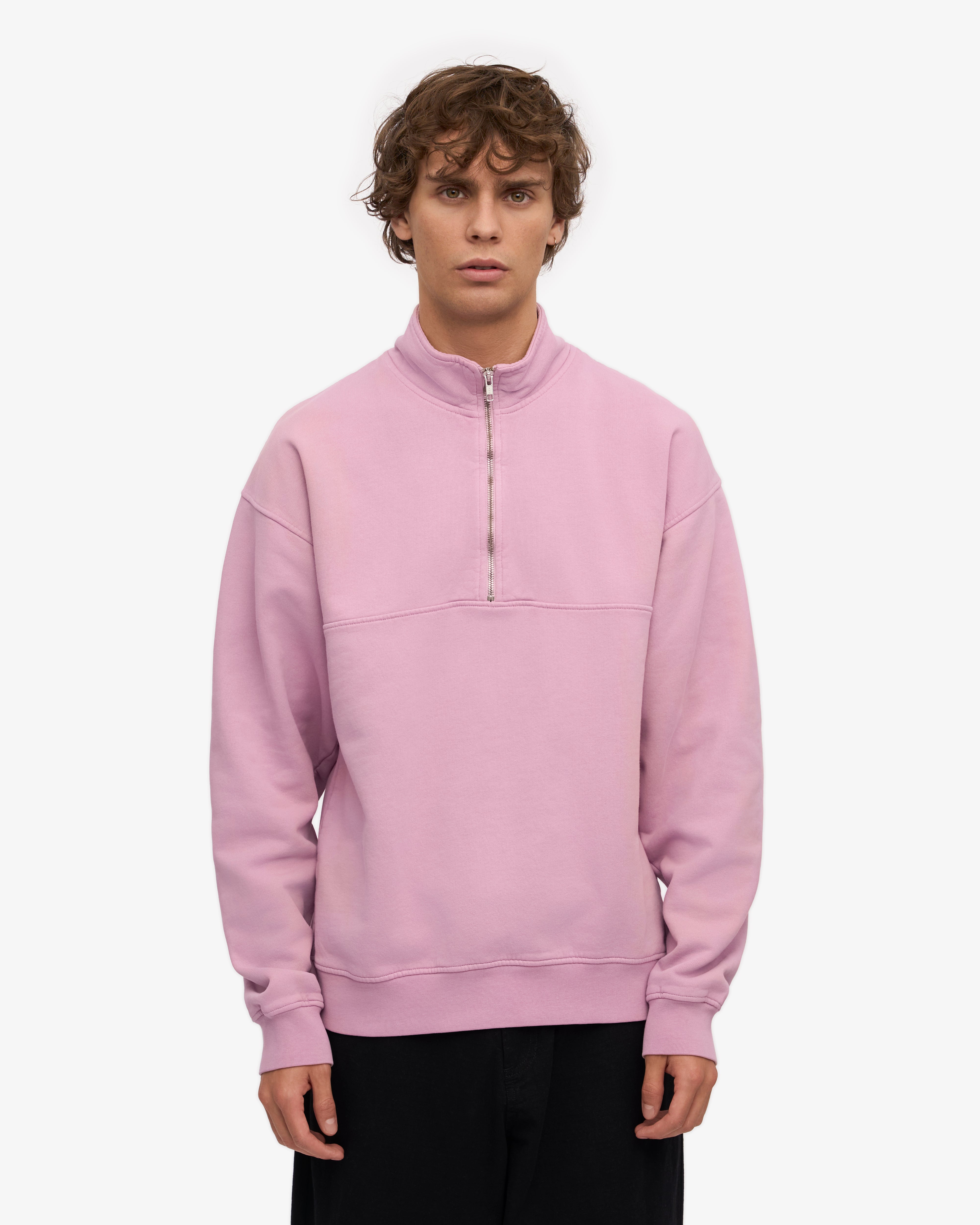 Organic Quarter Zip - Cherry Blossom
