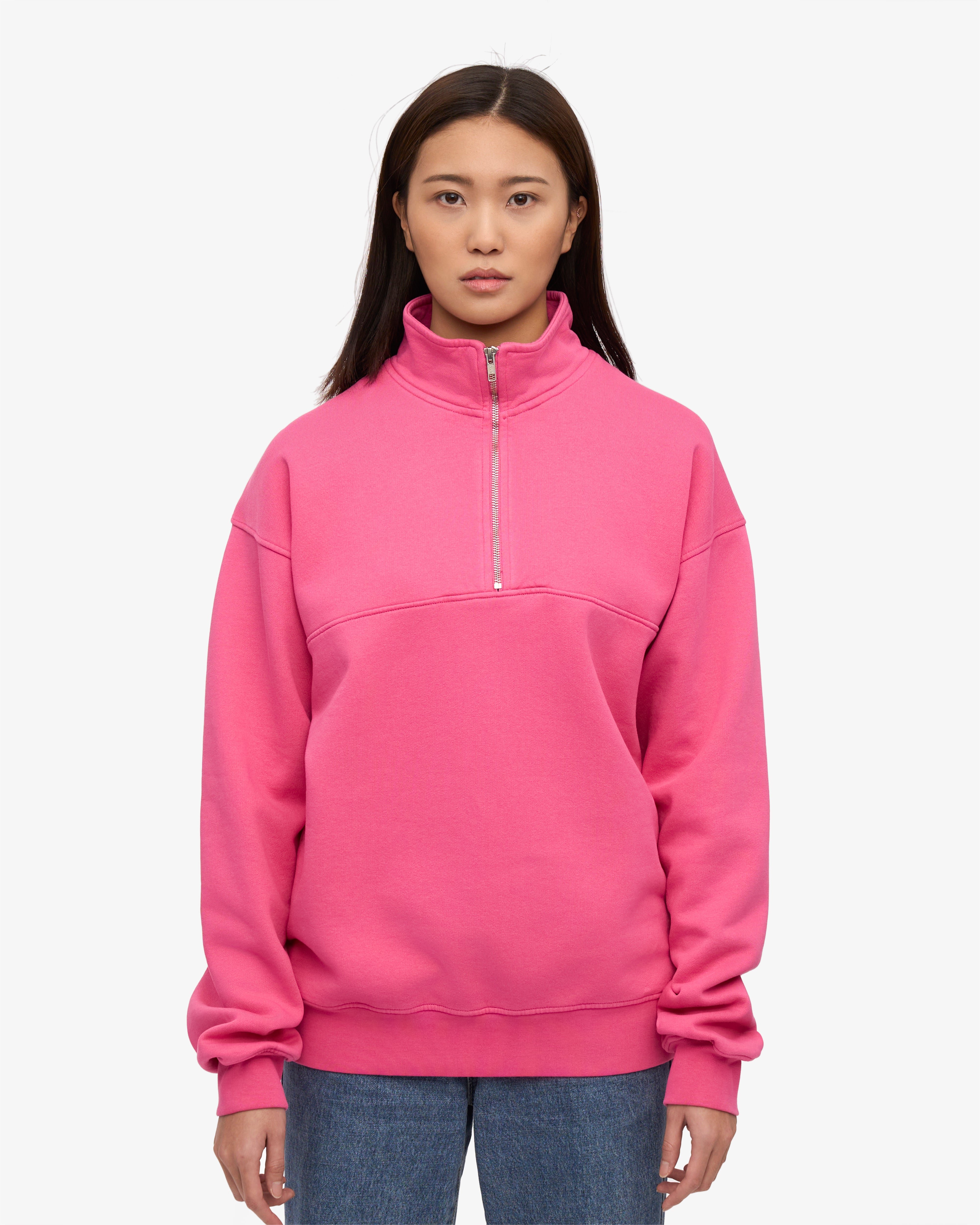 Organic Quarter Zip - Bubblegum Pink
