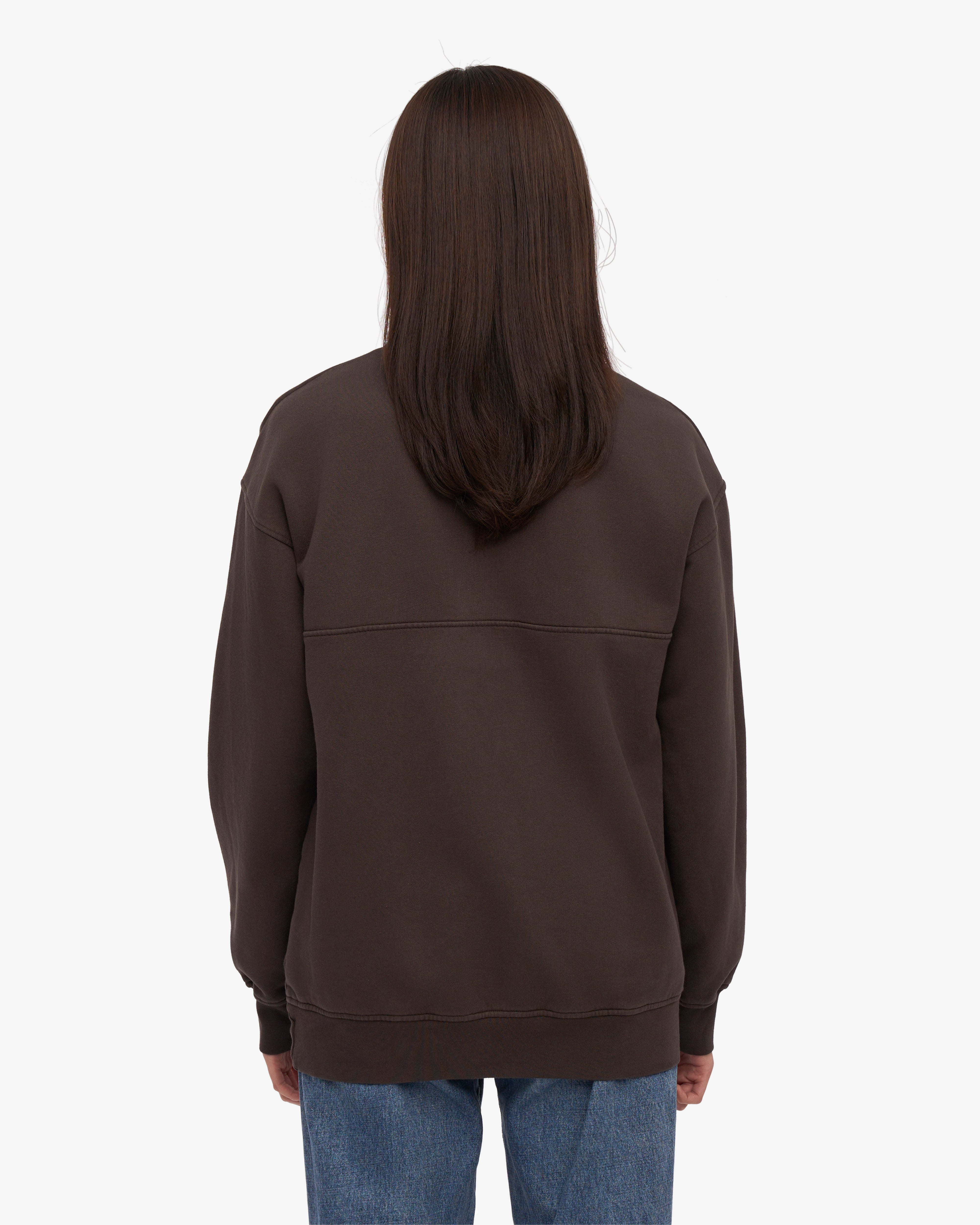 Organic Quarter Zip - Coffee Brown
