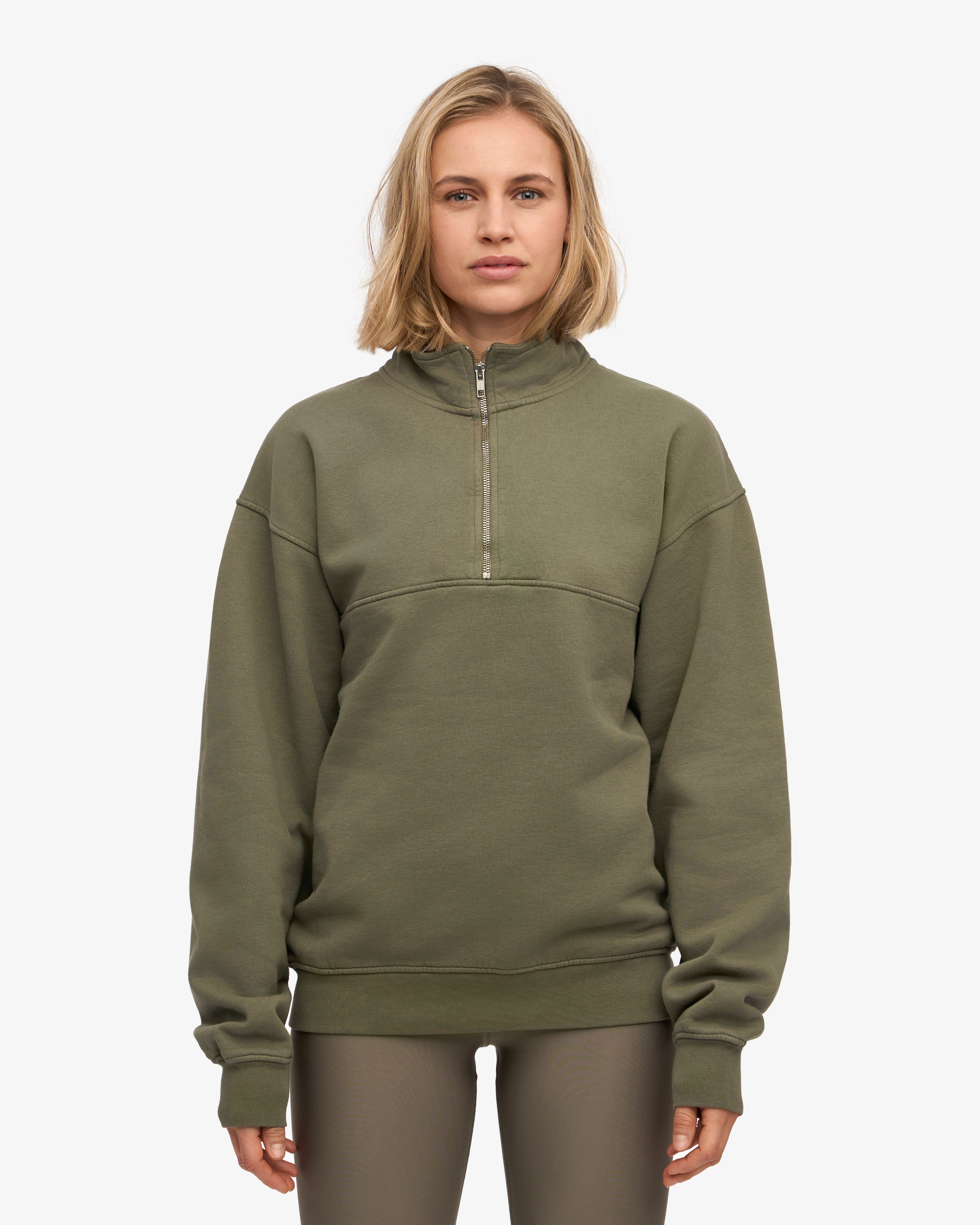 Organic Quarter Zip - Dusty Olive