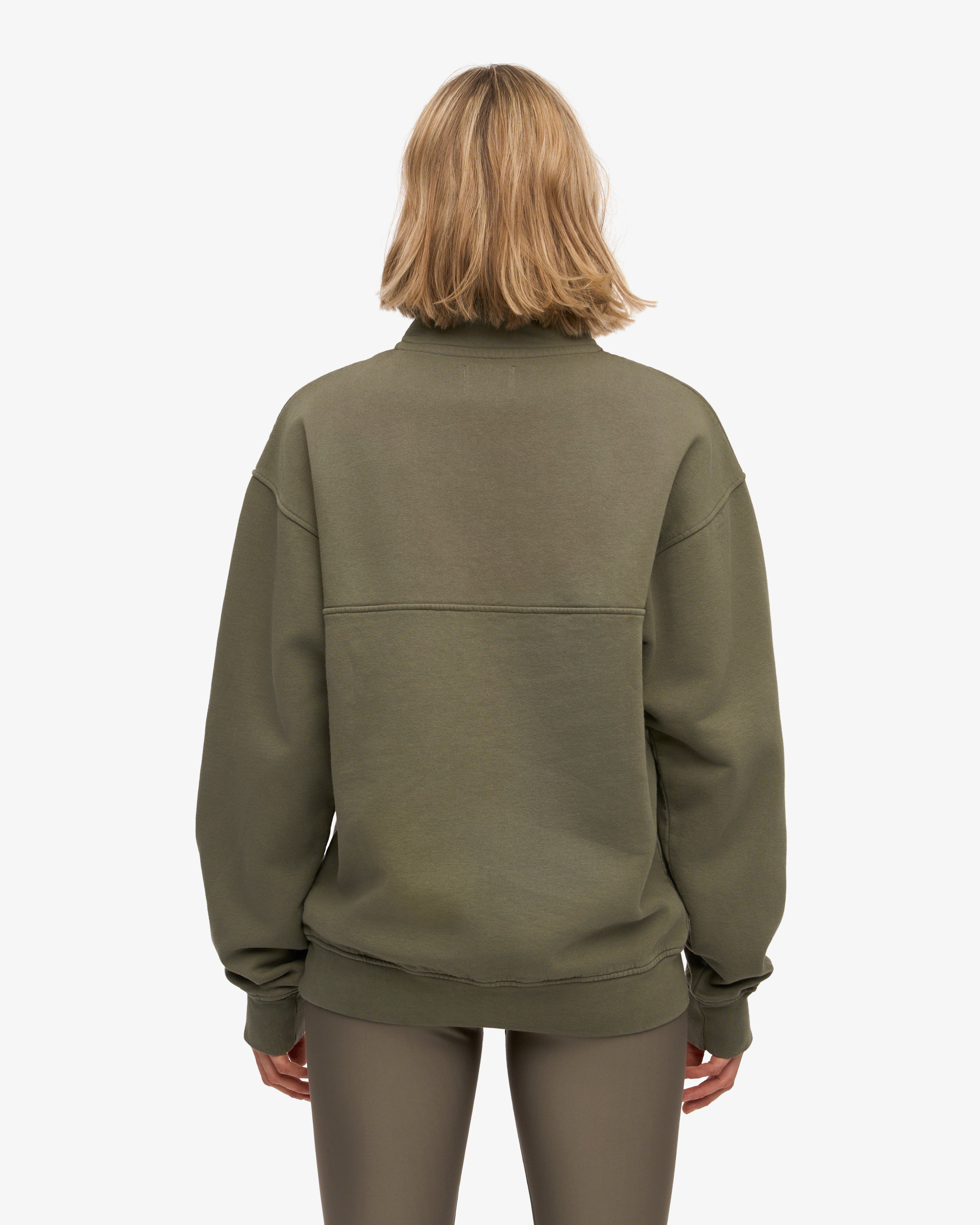 Organic Quarter Zip - Dusty Olive