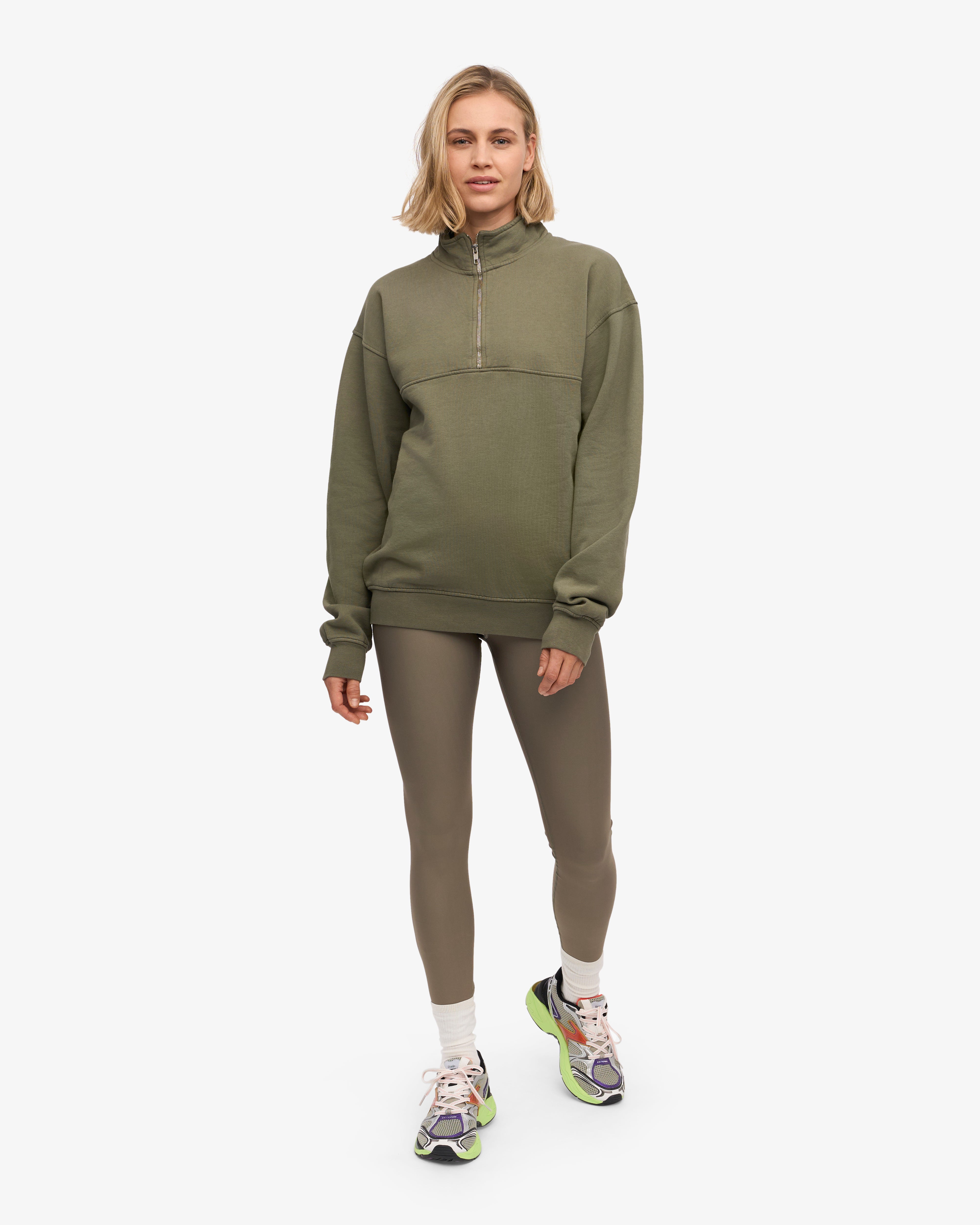 Organic Quarter Zip - Dusty Olive