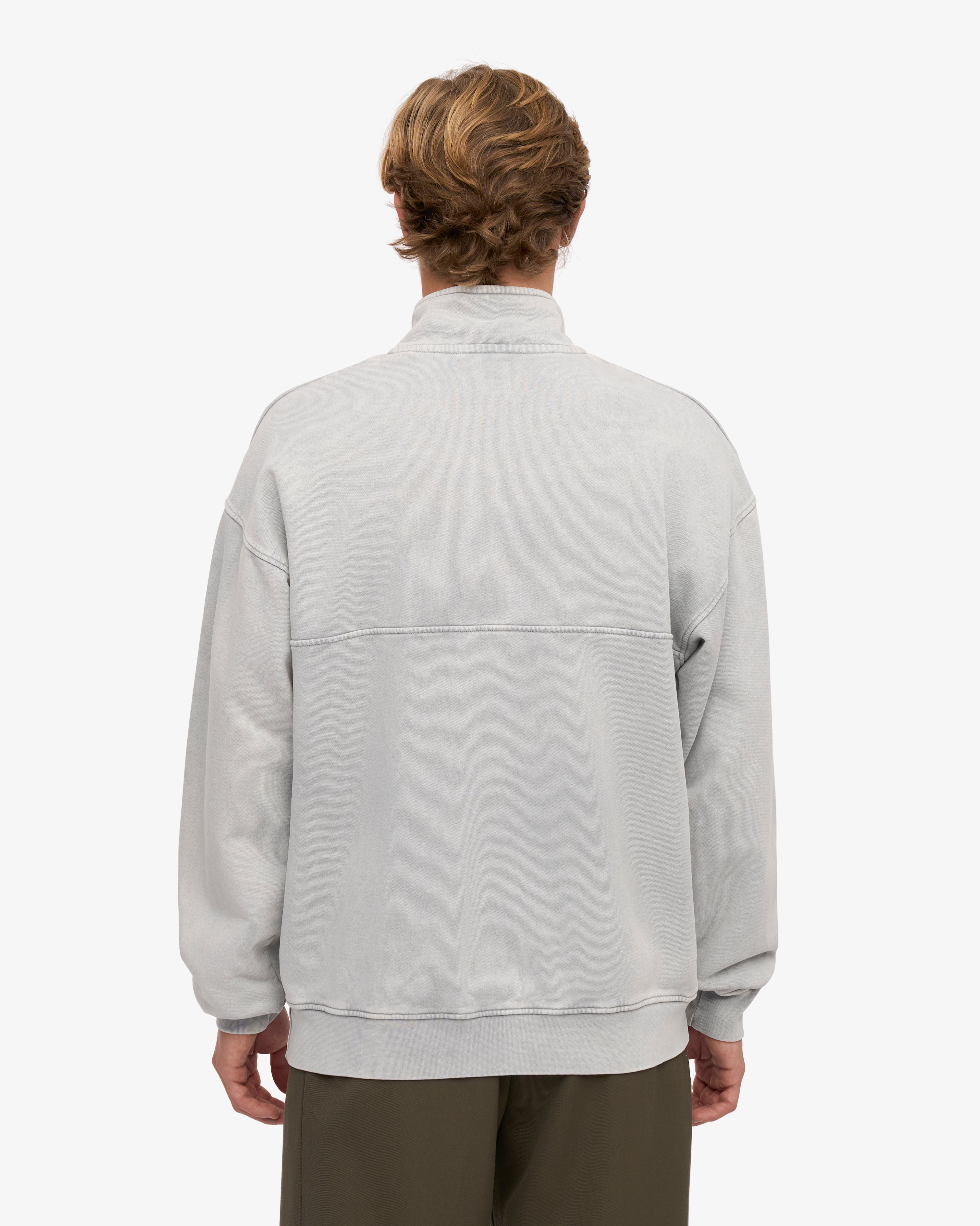Organic Quarter Zip - Faded Grey