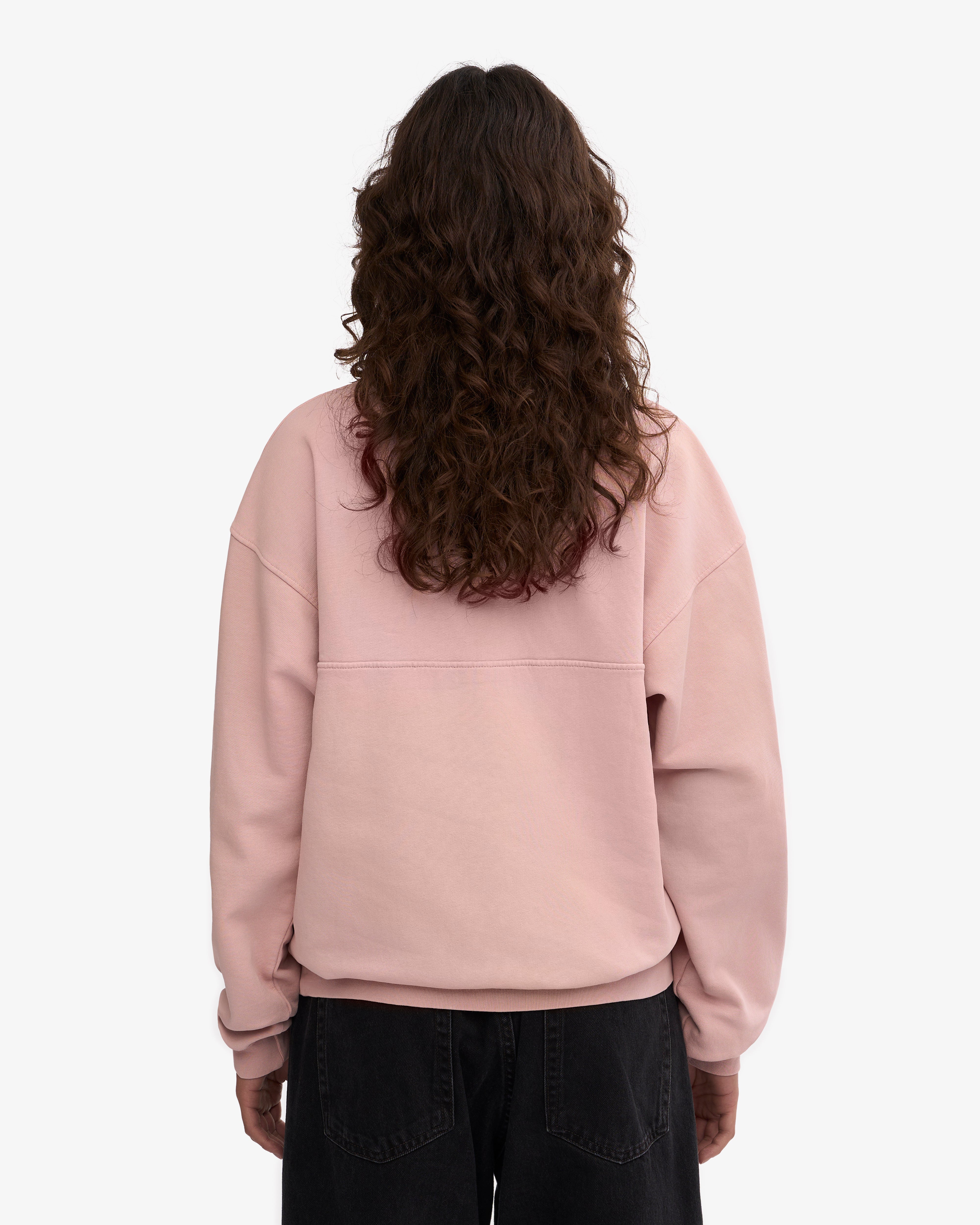 Organic Quarter Zip - Faded Pink