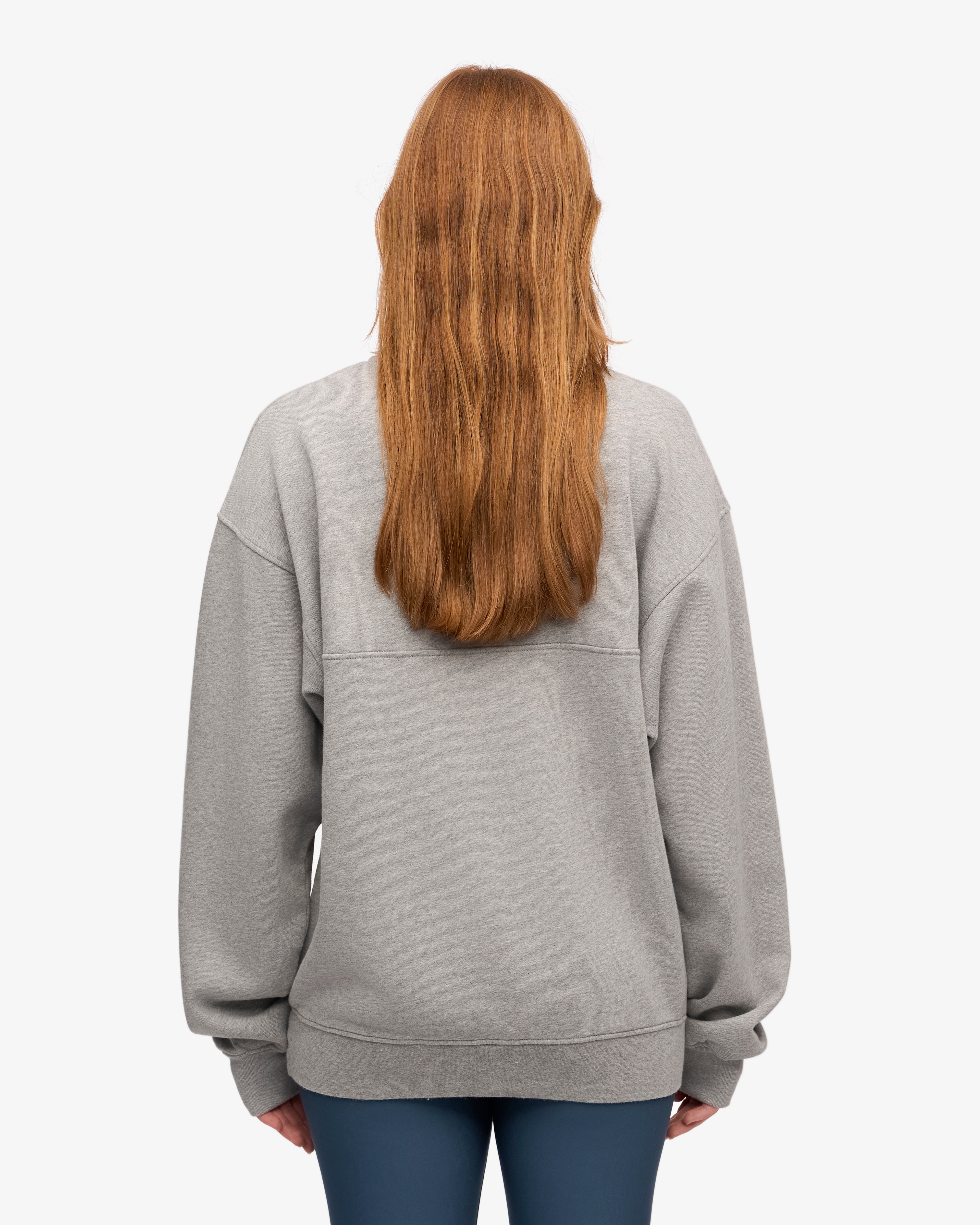Organic Quarter Zip - Heather Grey