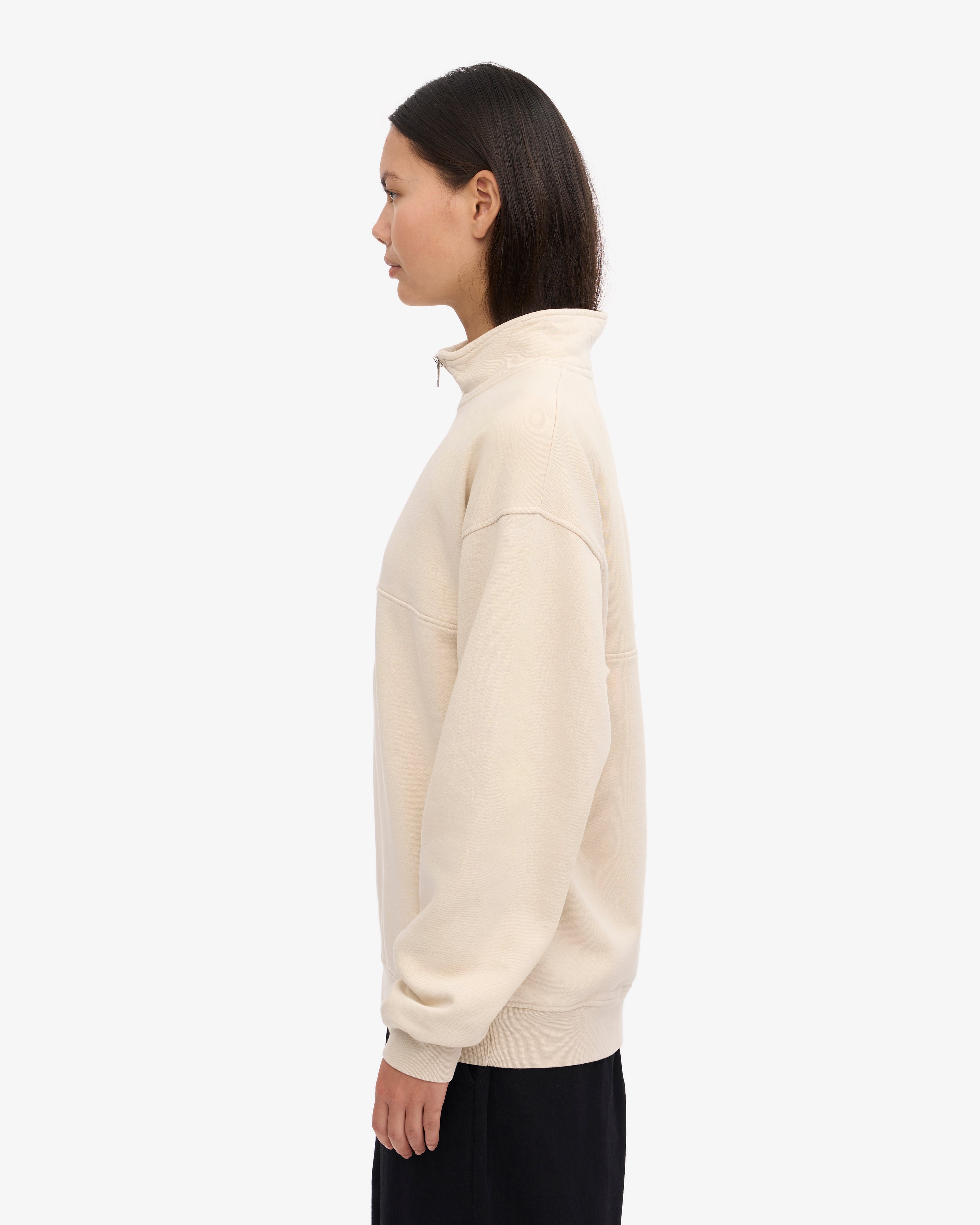 Organic Quarter Zip - Ivory White