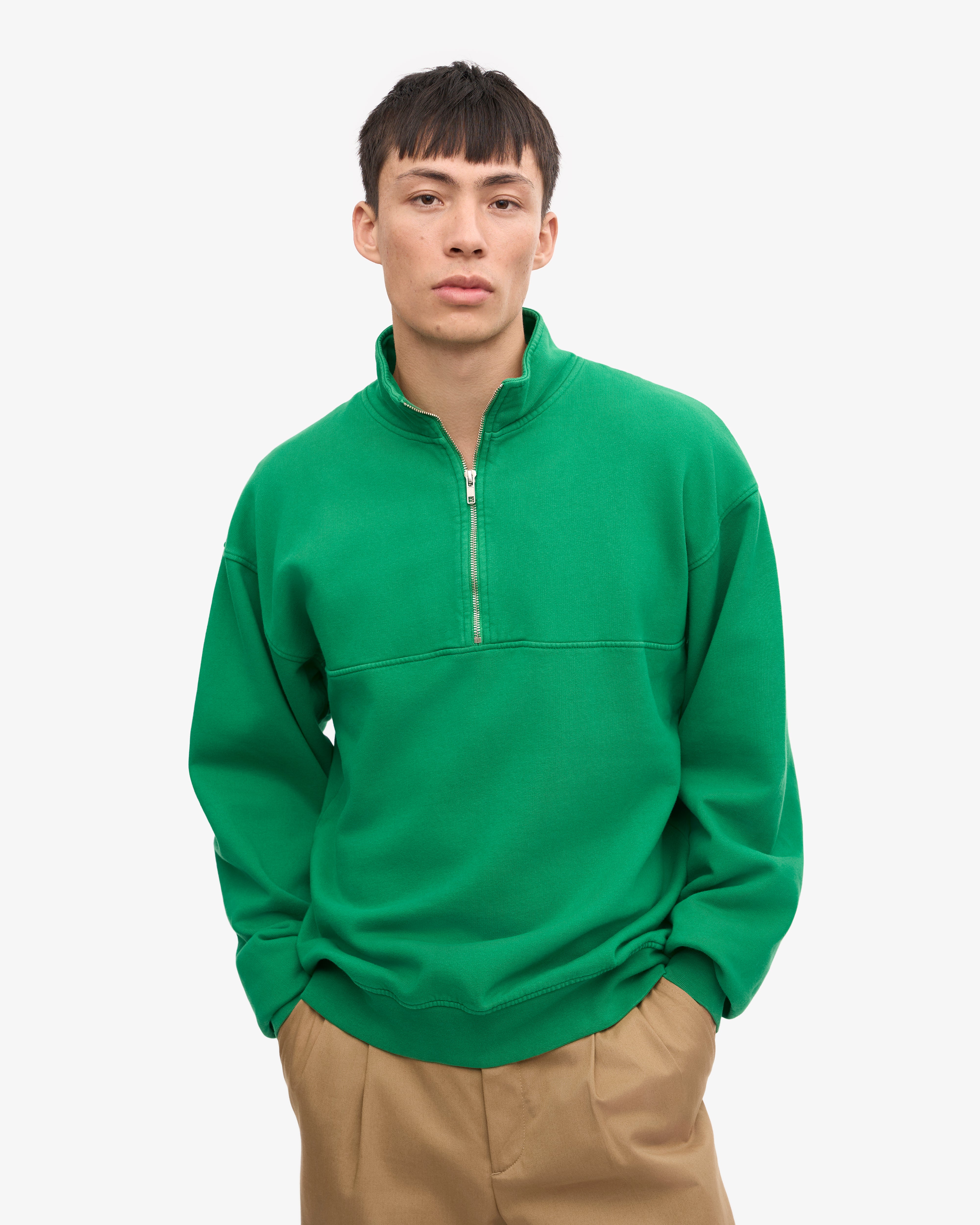 Organic Quarter Zip - Kelly Green