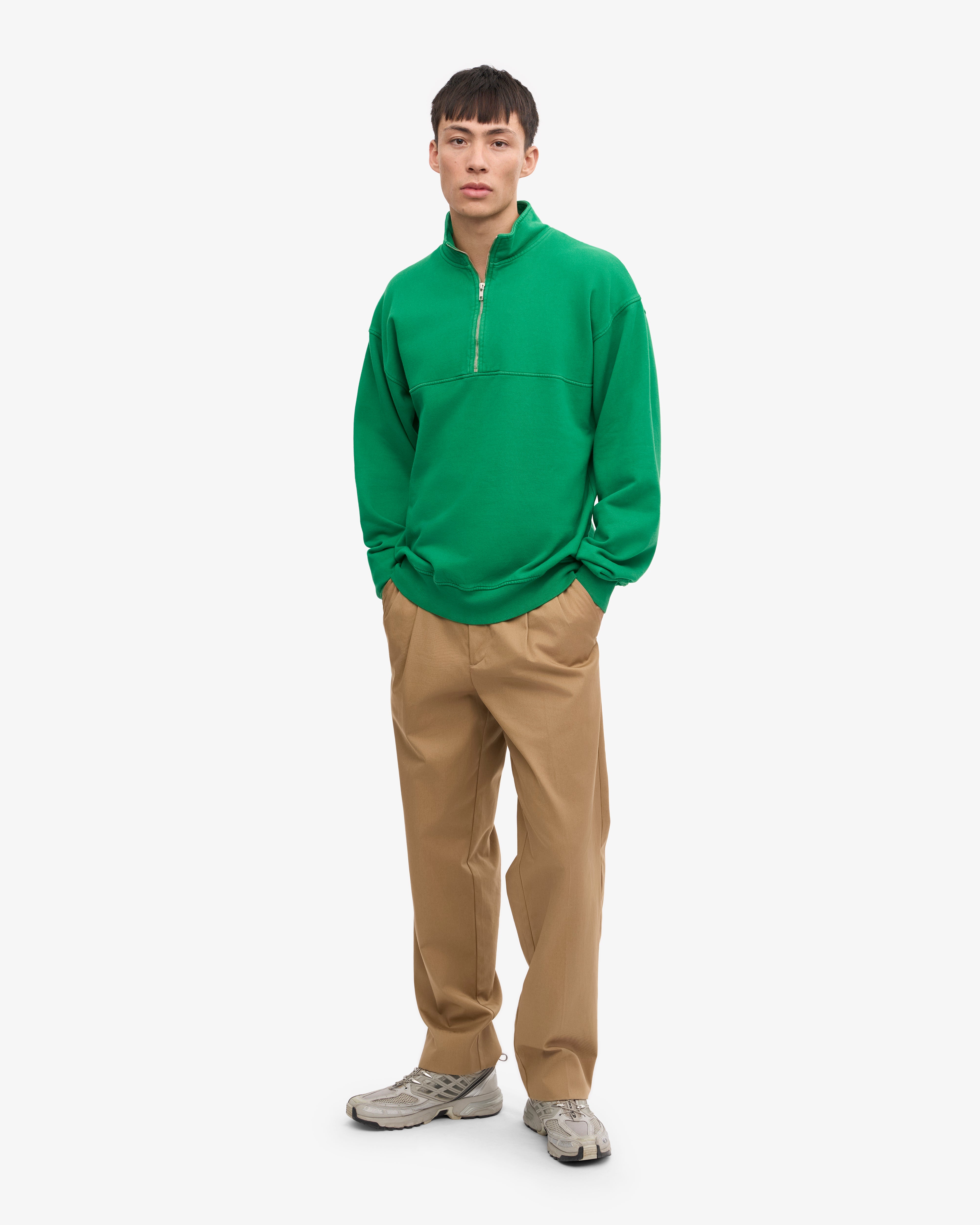 Organic Quarter Zip - Kelly Green
