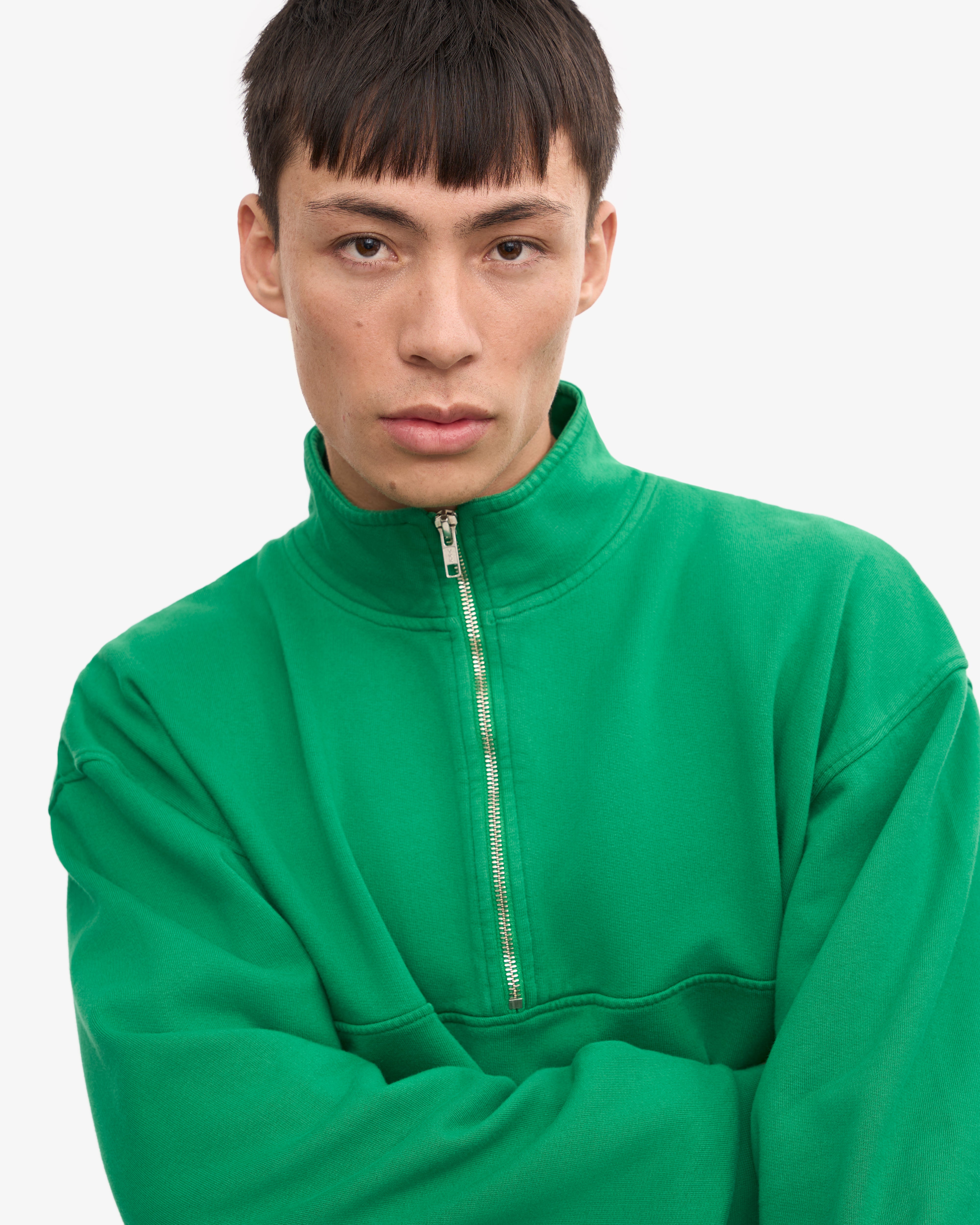 Organic Quarter Zip - Kelly Green