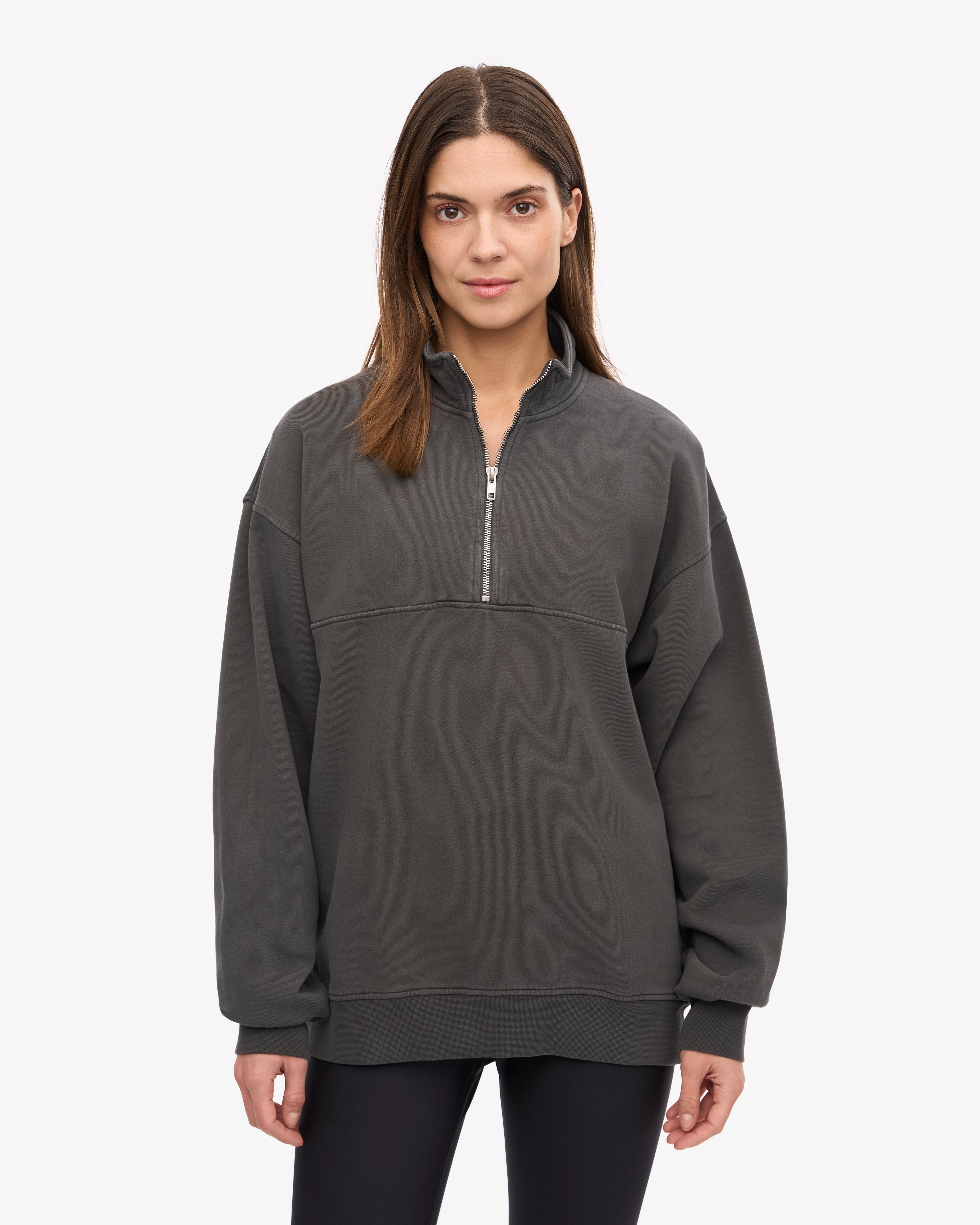 Organic Quarter Zip - Lava Grey