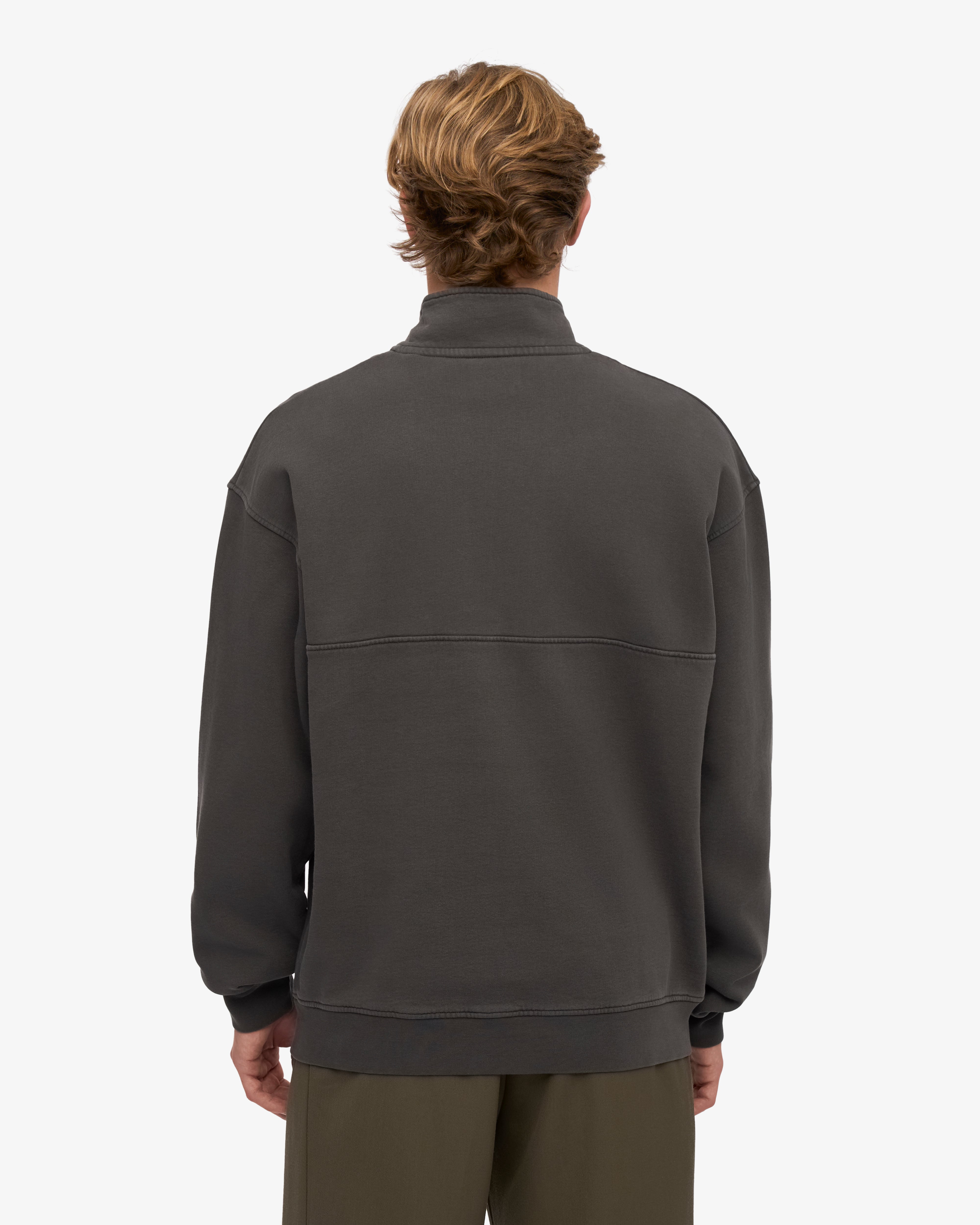 Organic Quarter Zip - Lava Grey