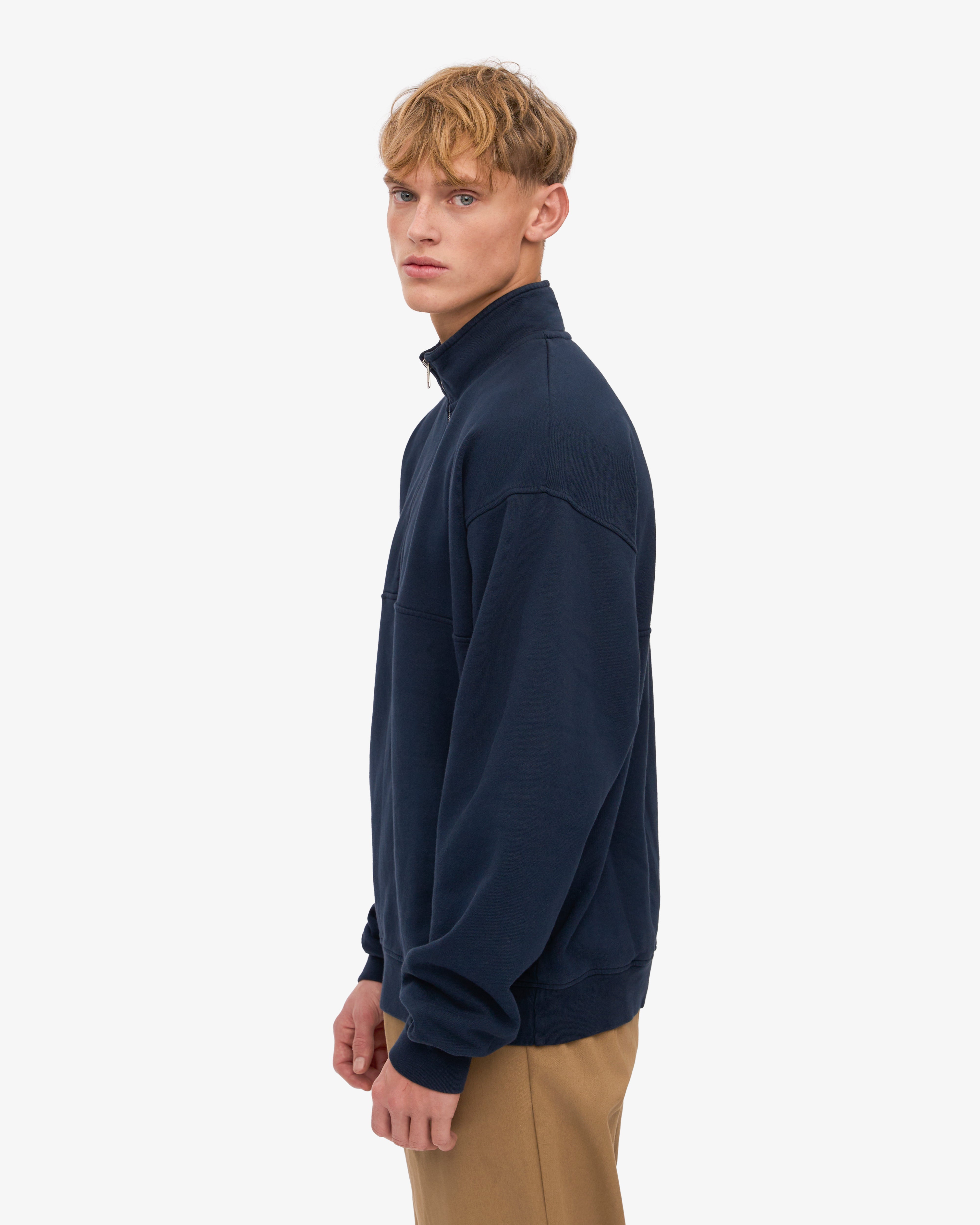 Organic Quarter Zip - Navy Blue
