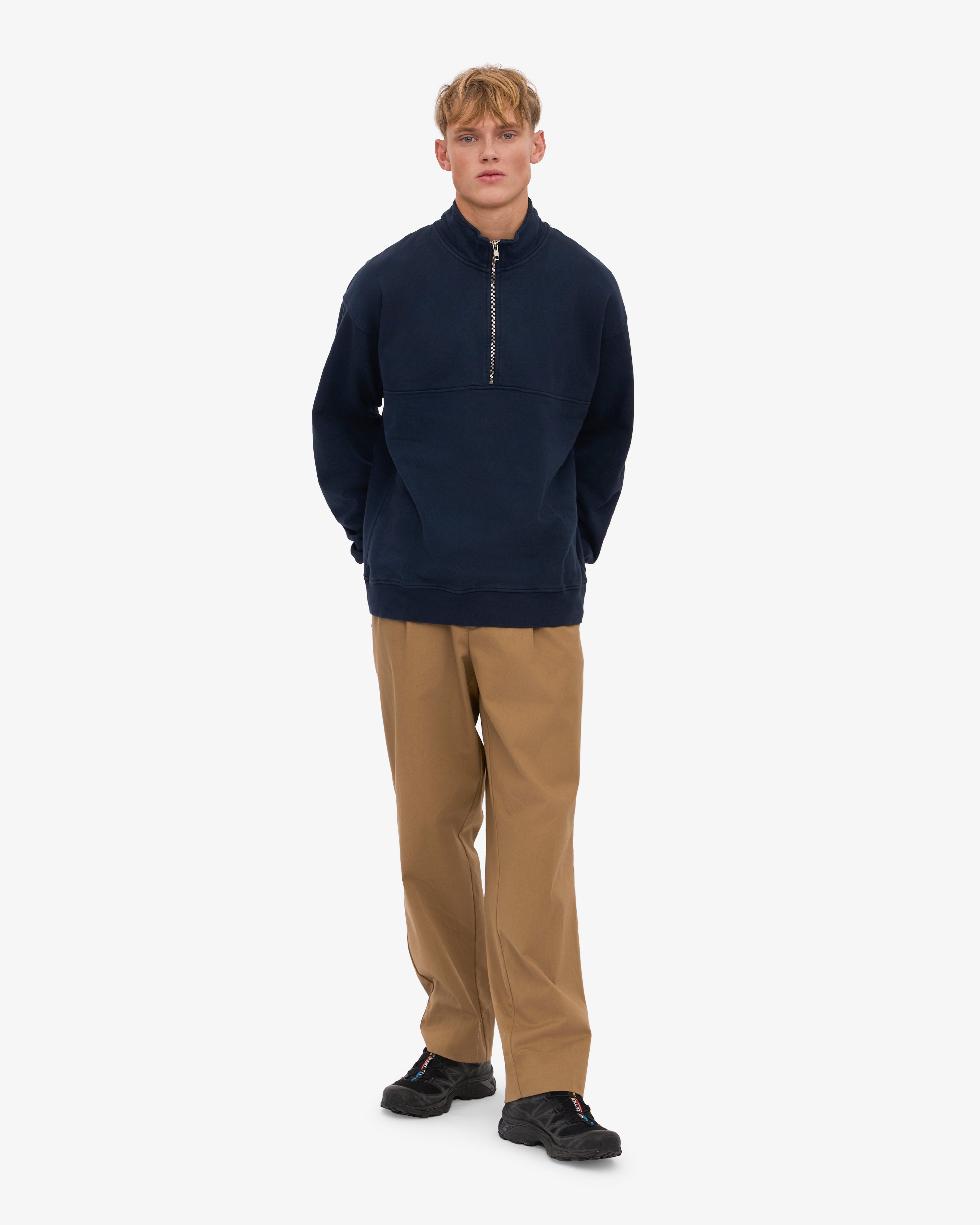 Organic Quarter Zip - Navy Blue