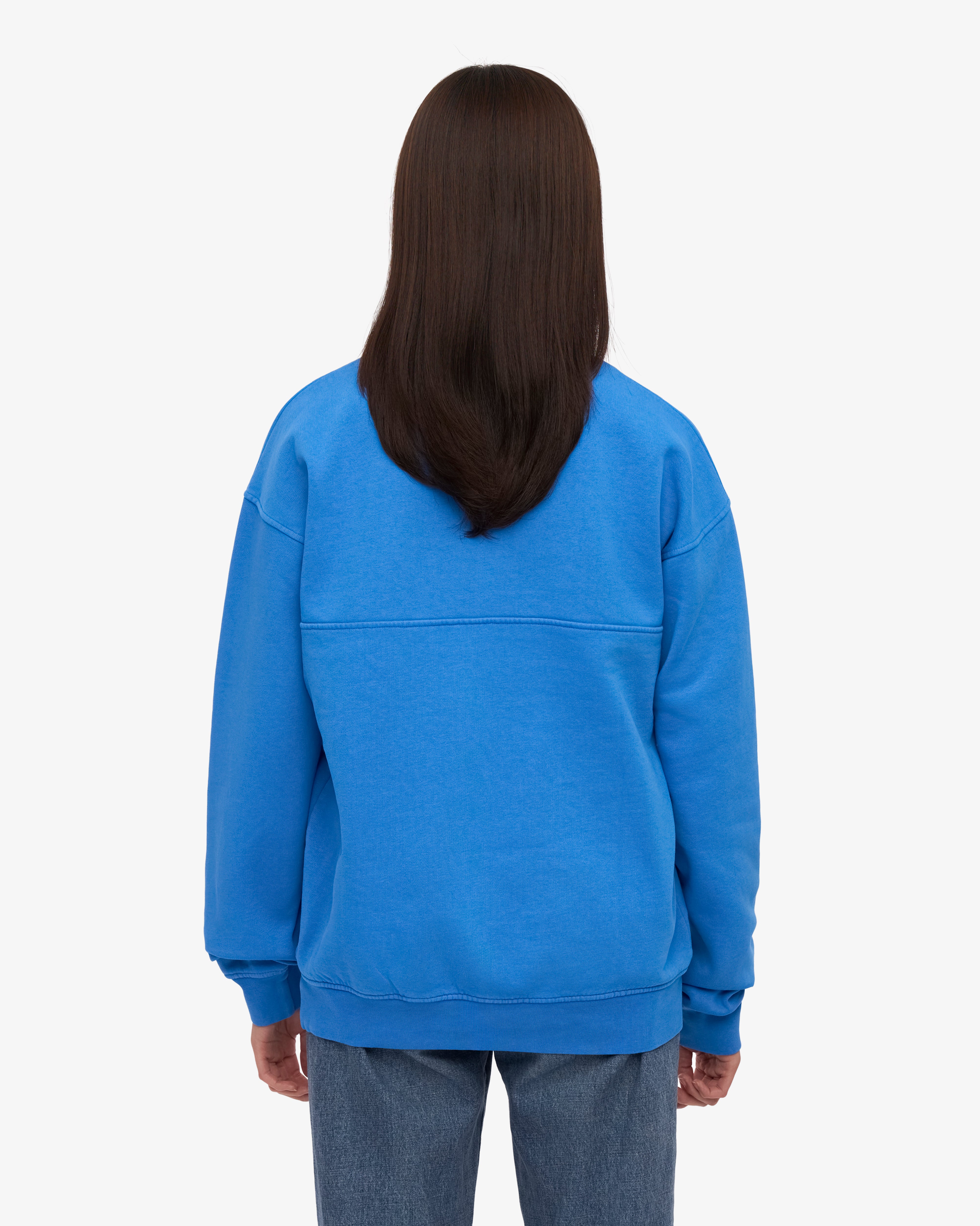 Organic Quarter Zip - Pacific Blue