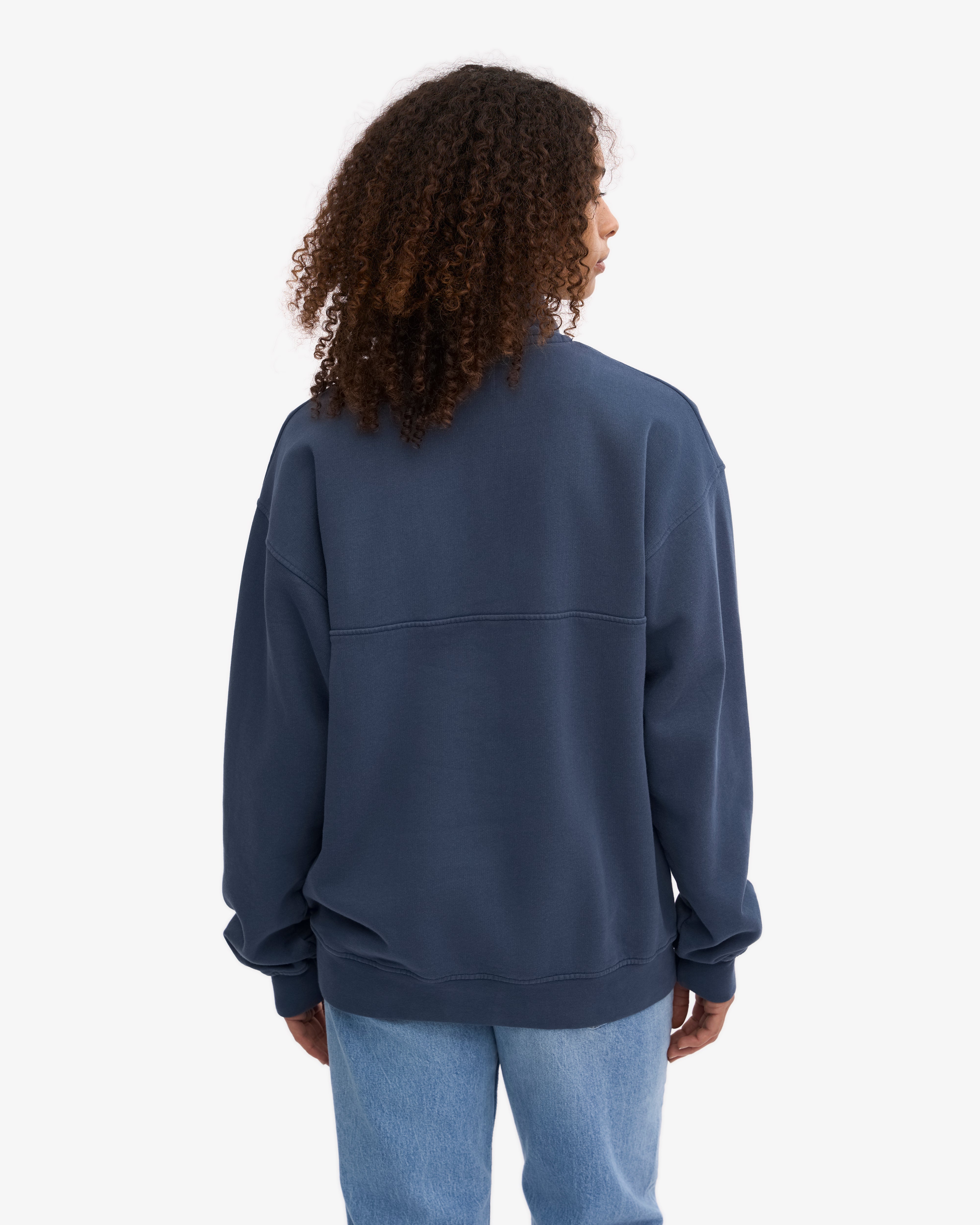 Organic Quarter Zip - Petrol Blue