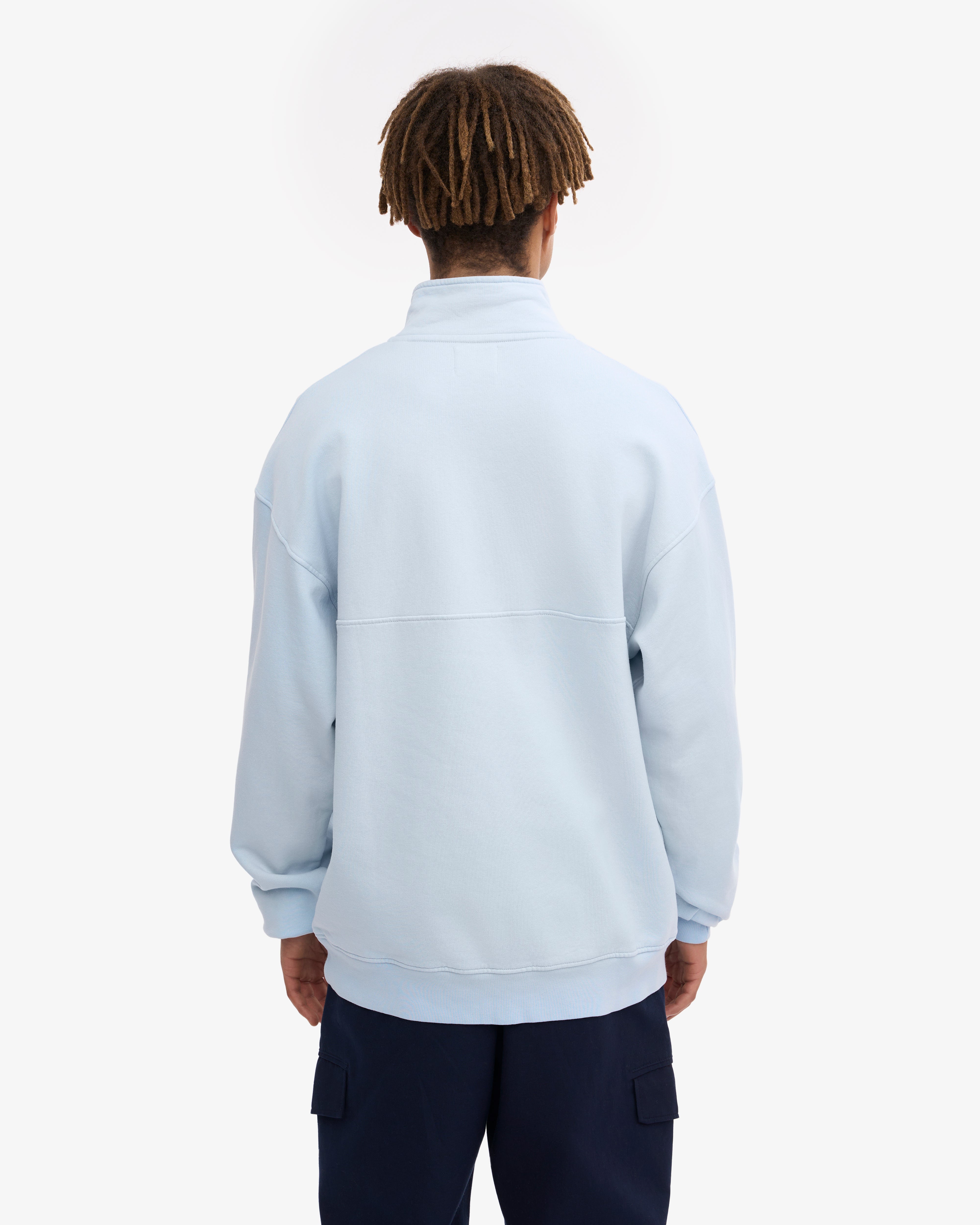 Organic Quarter Zip - Polar Blue
