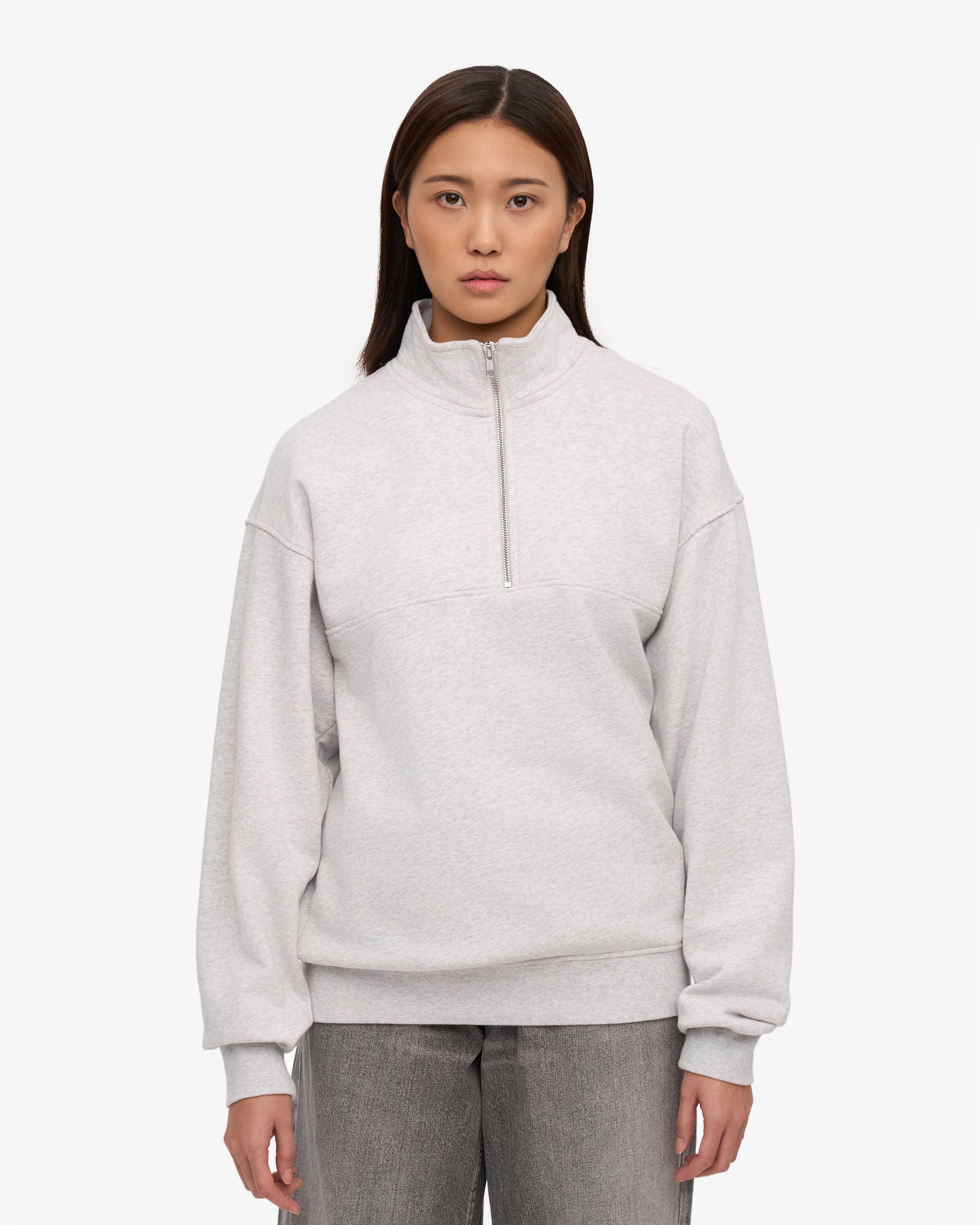 Organic Quarter Zip - Snow Melange