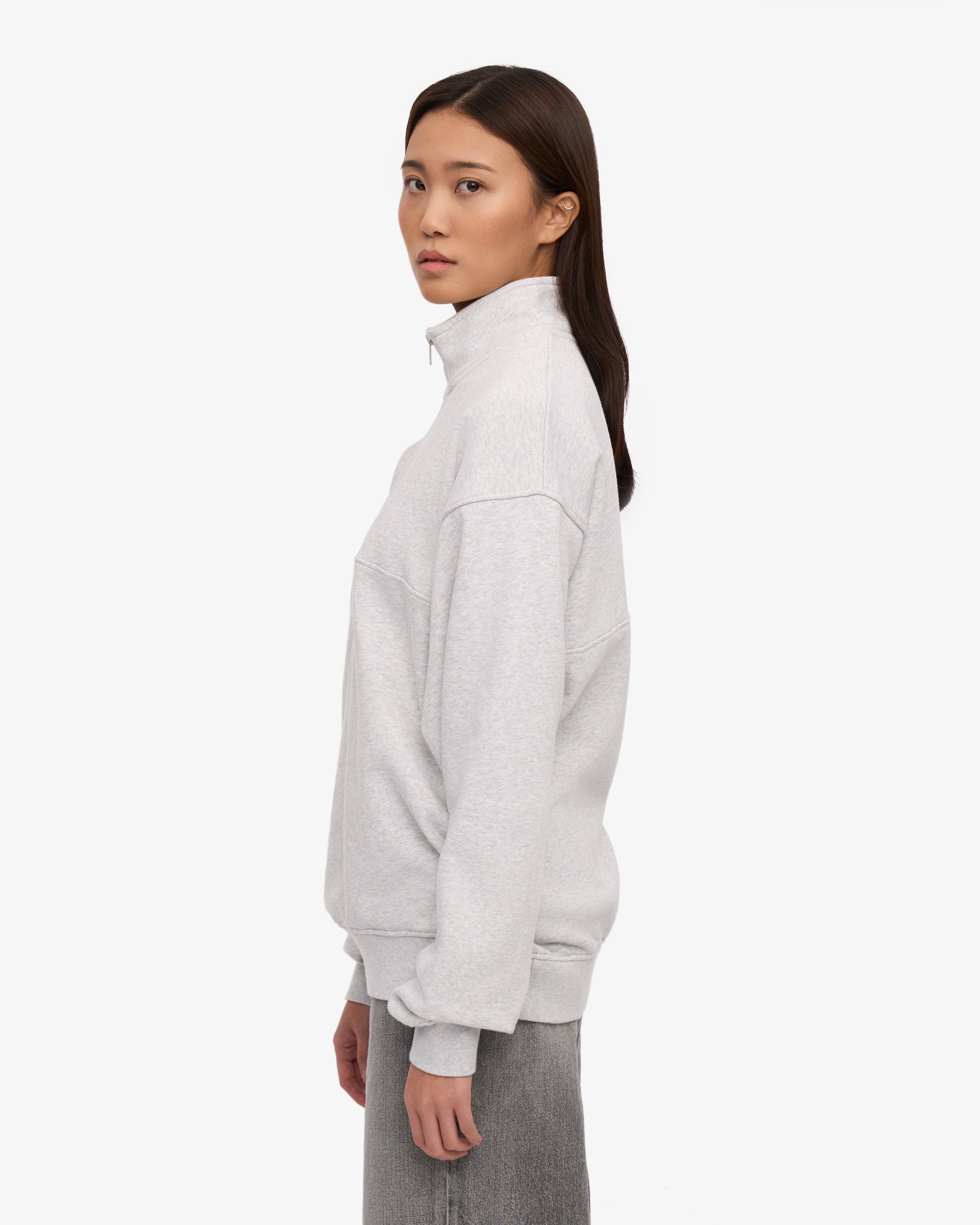 Organic Quarter Zip - Snow Melange