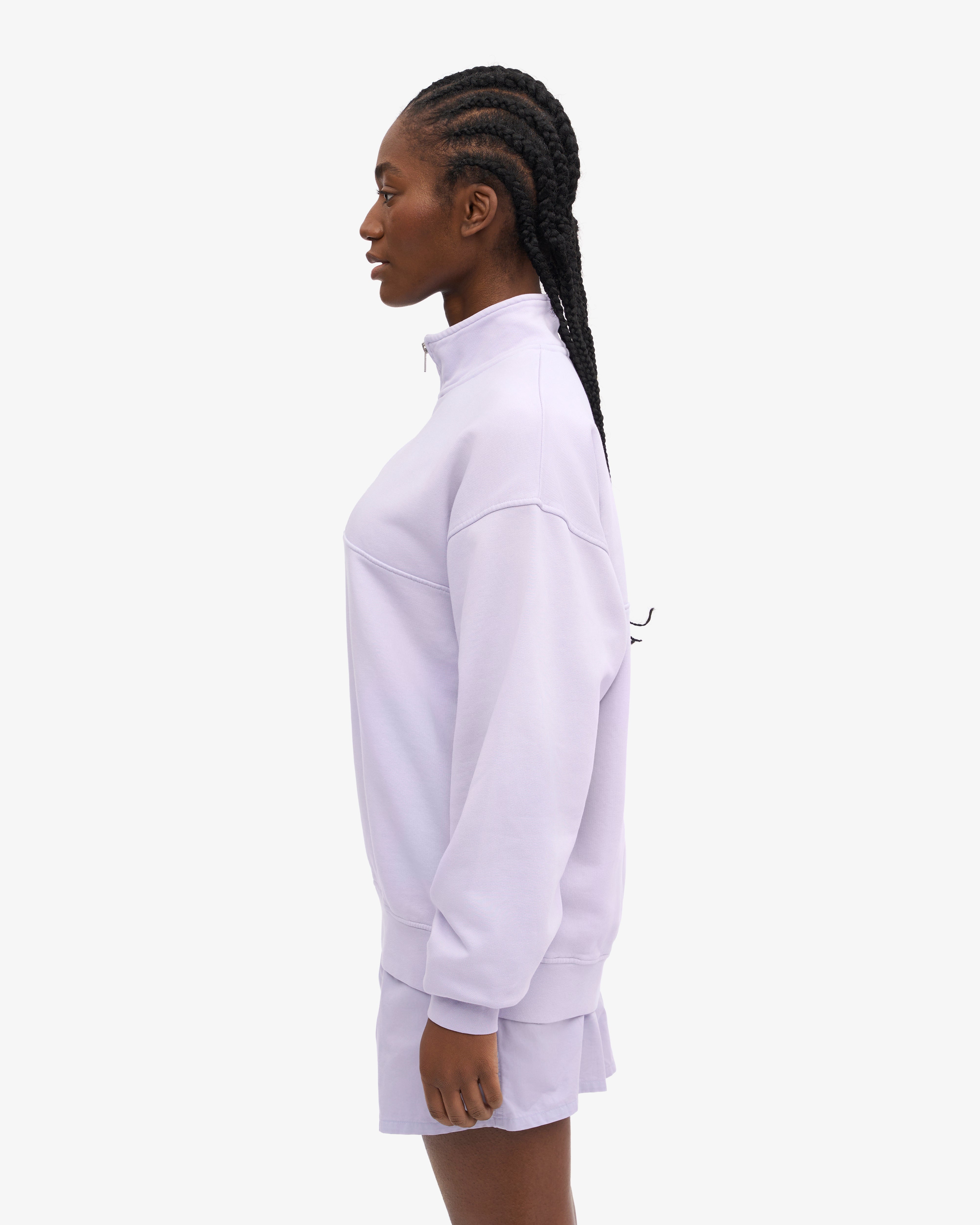 Organic Quarter Zip - Soft Lavender