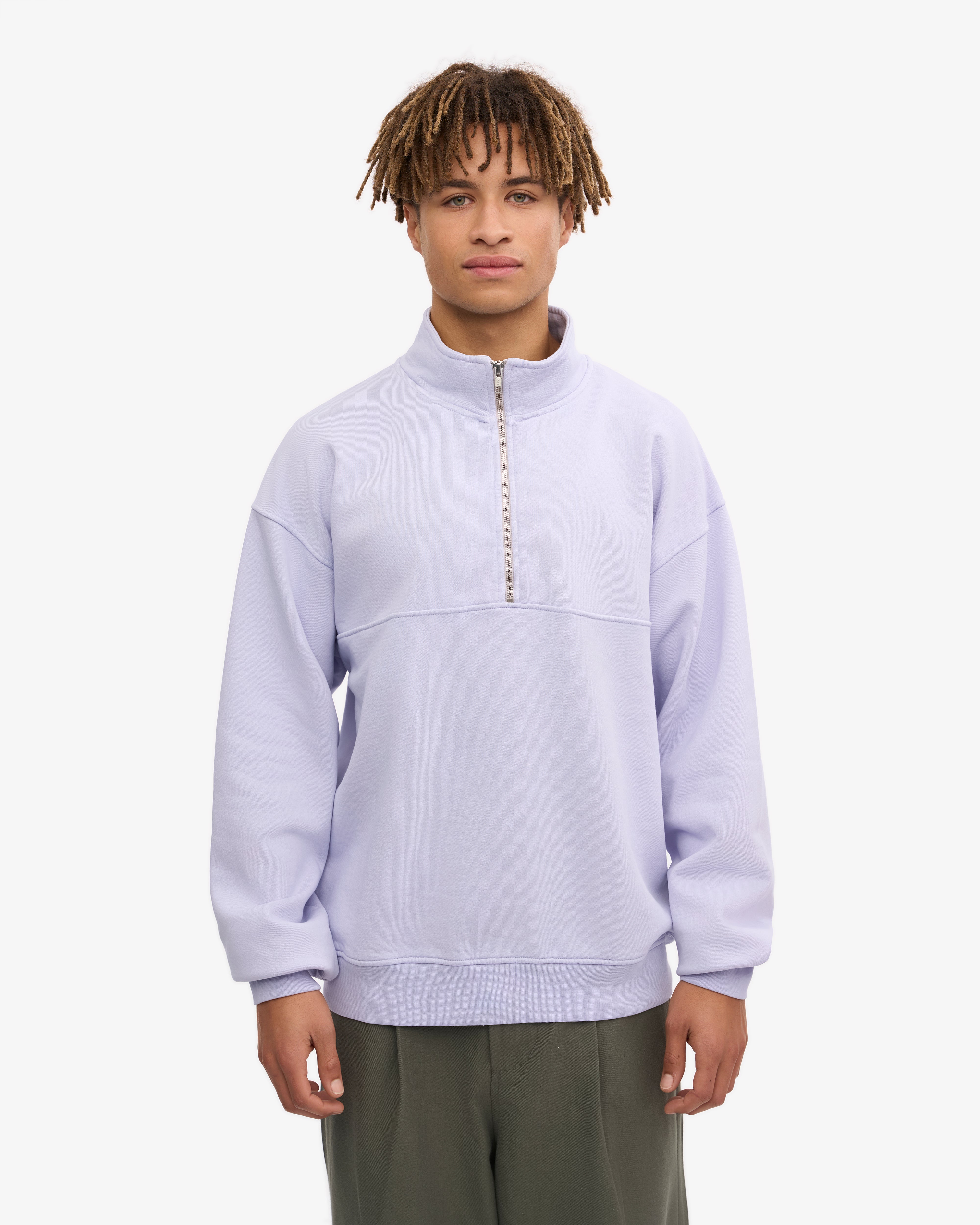 Organic Quarter Zip - Soft Lavender