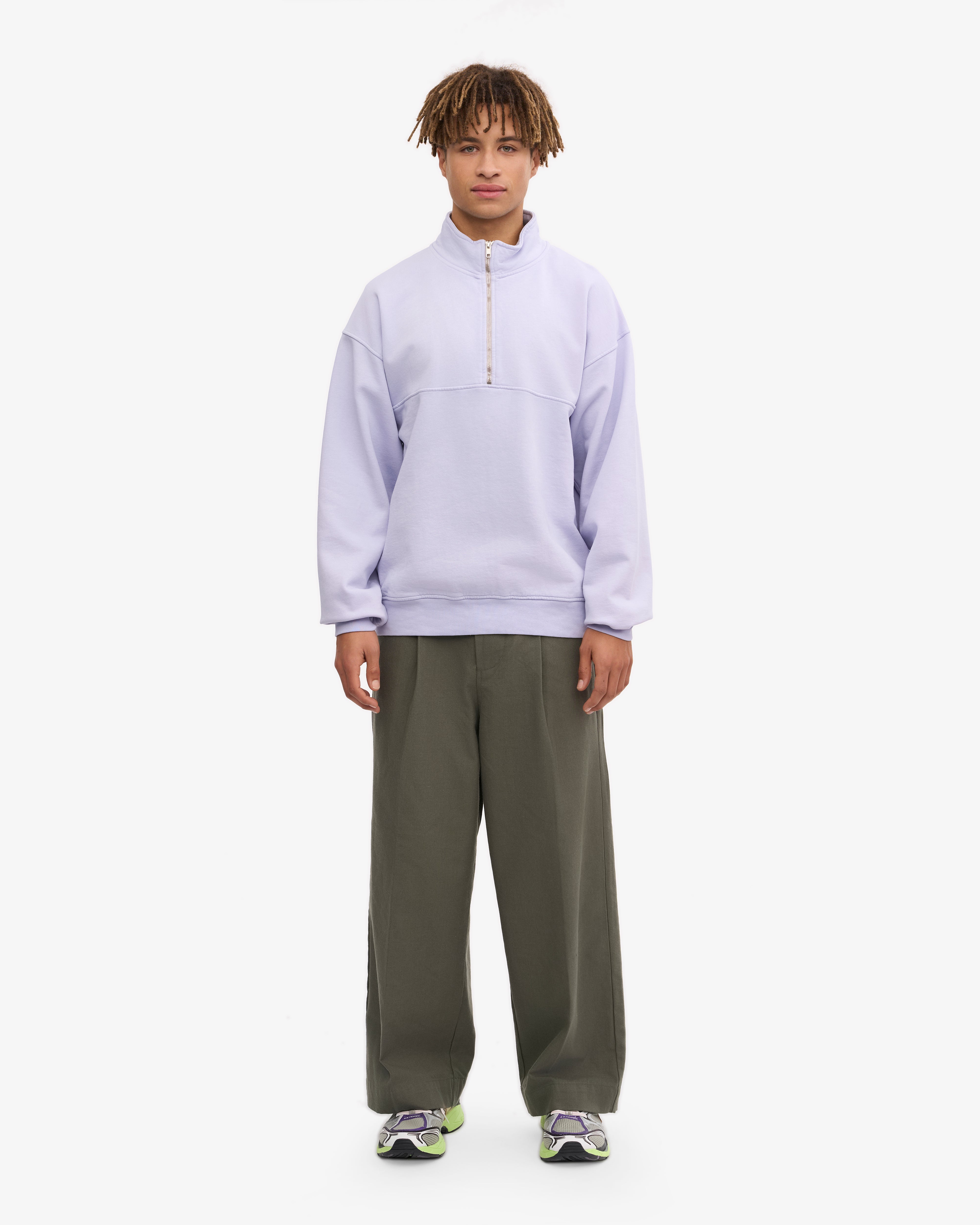 Organic Quarter Zip - Soft Lavender