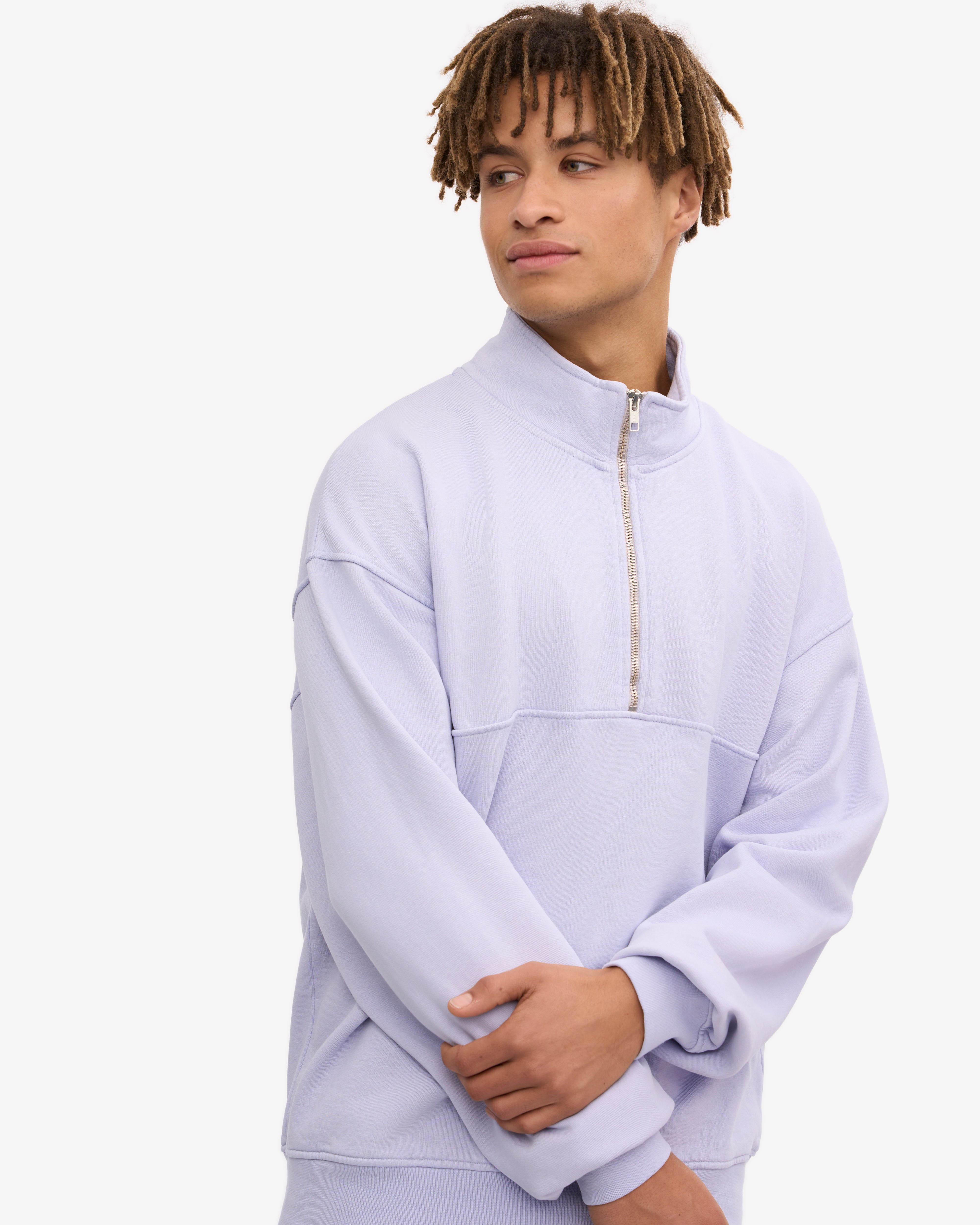 Organic Quarter Zip - Soft Lavender