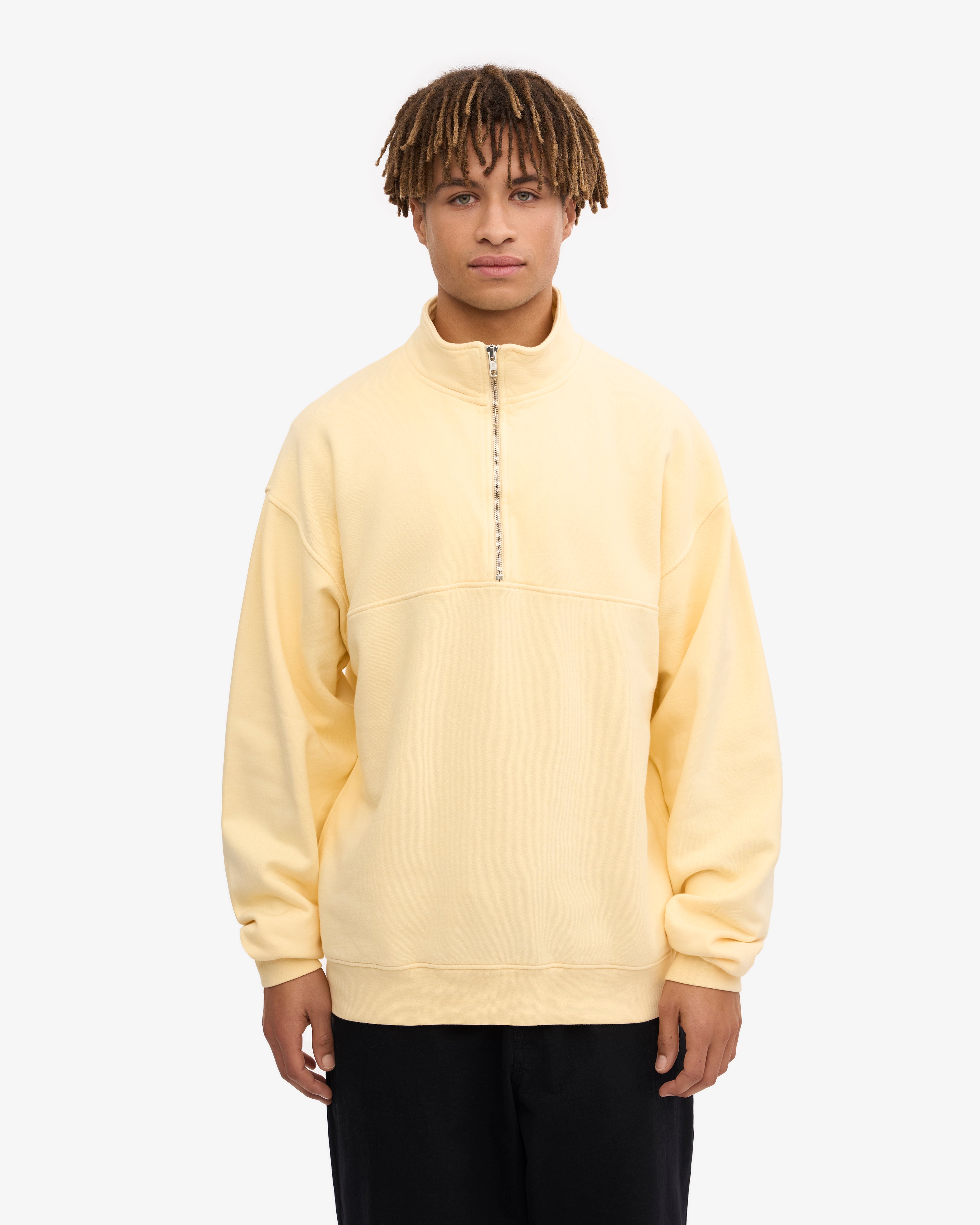 Organic Quarter Zip - Soft Yellow