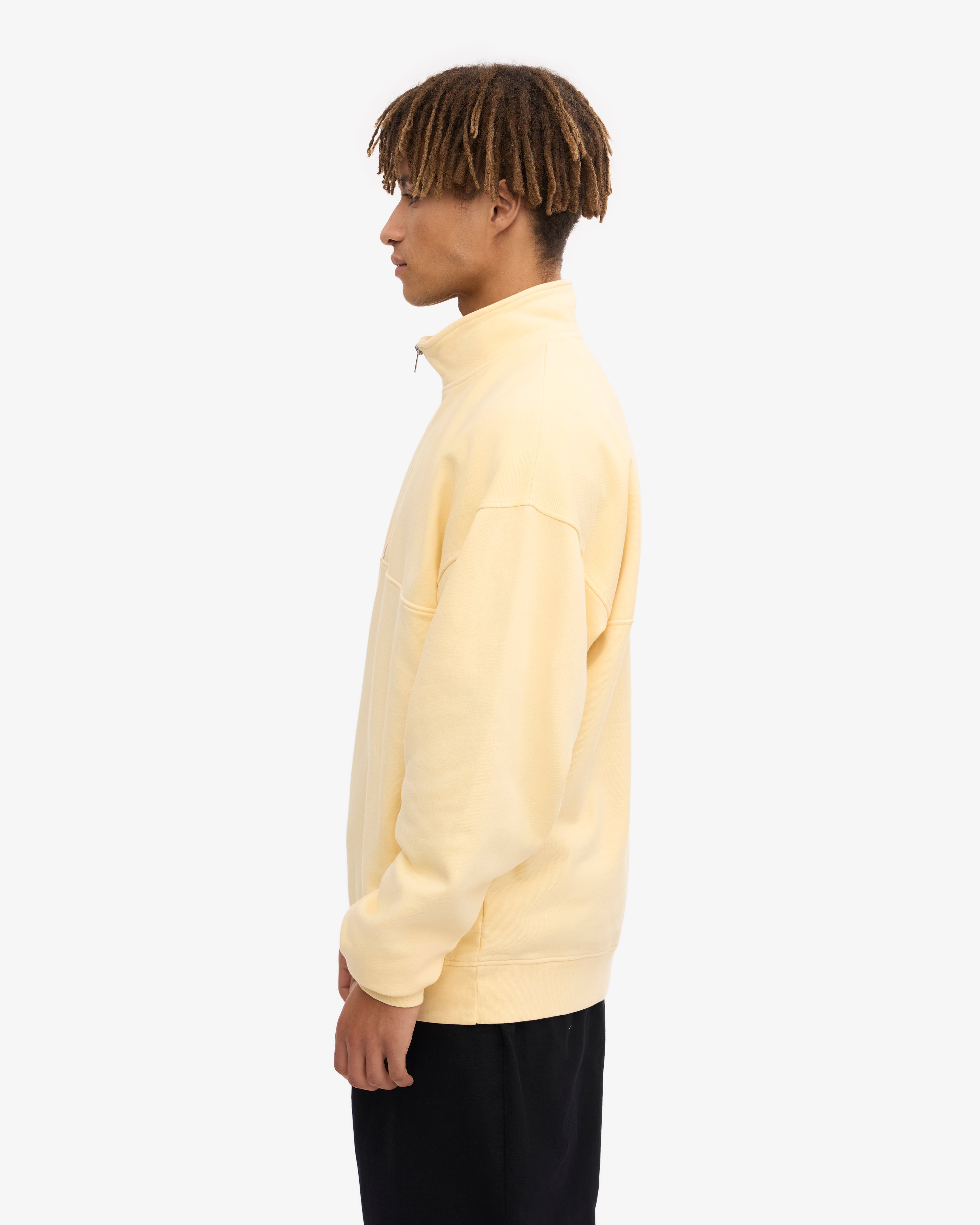 Organic Quarter Zip - Soft Yellow