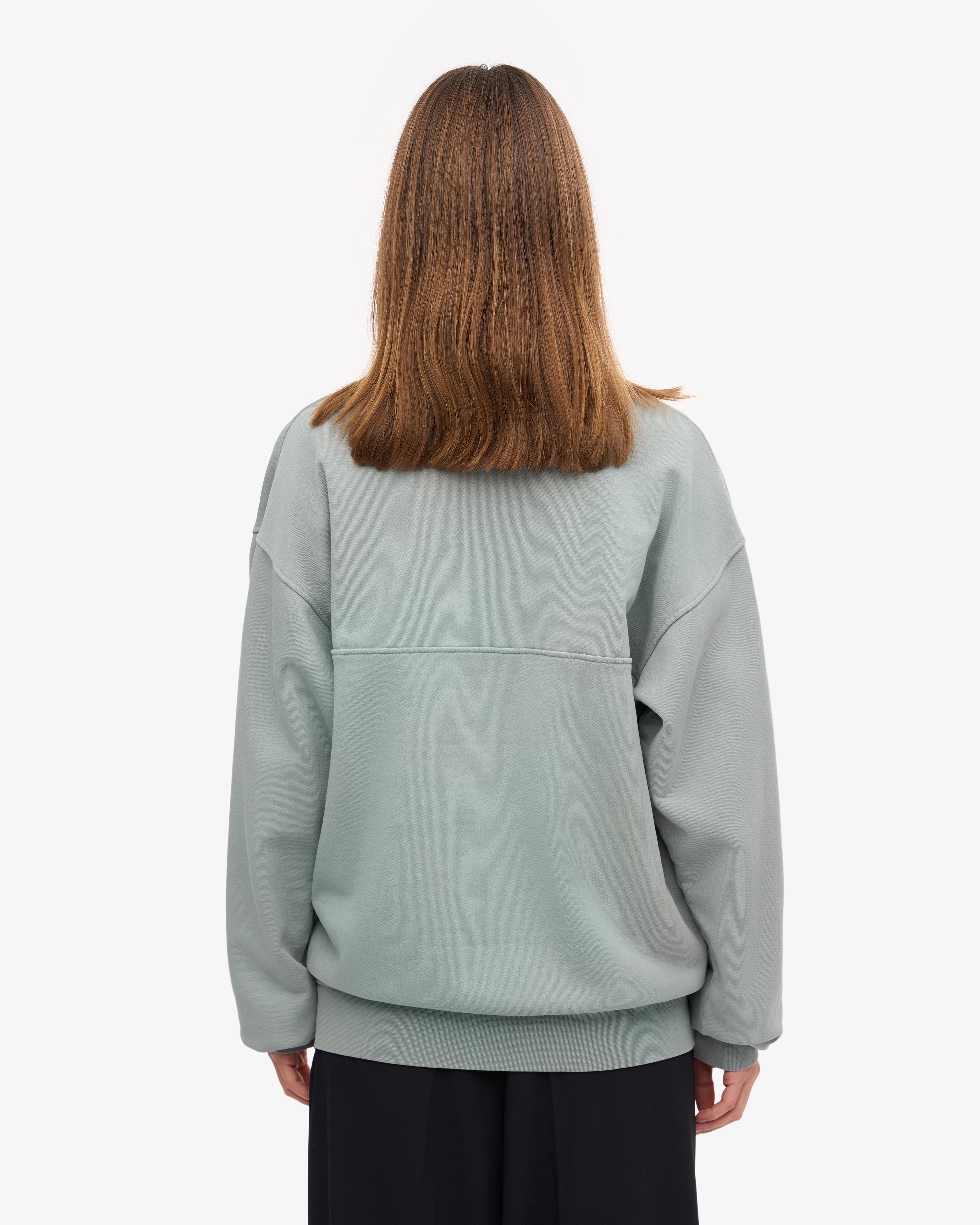 Organic Quarter Zip - Steel Blue