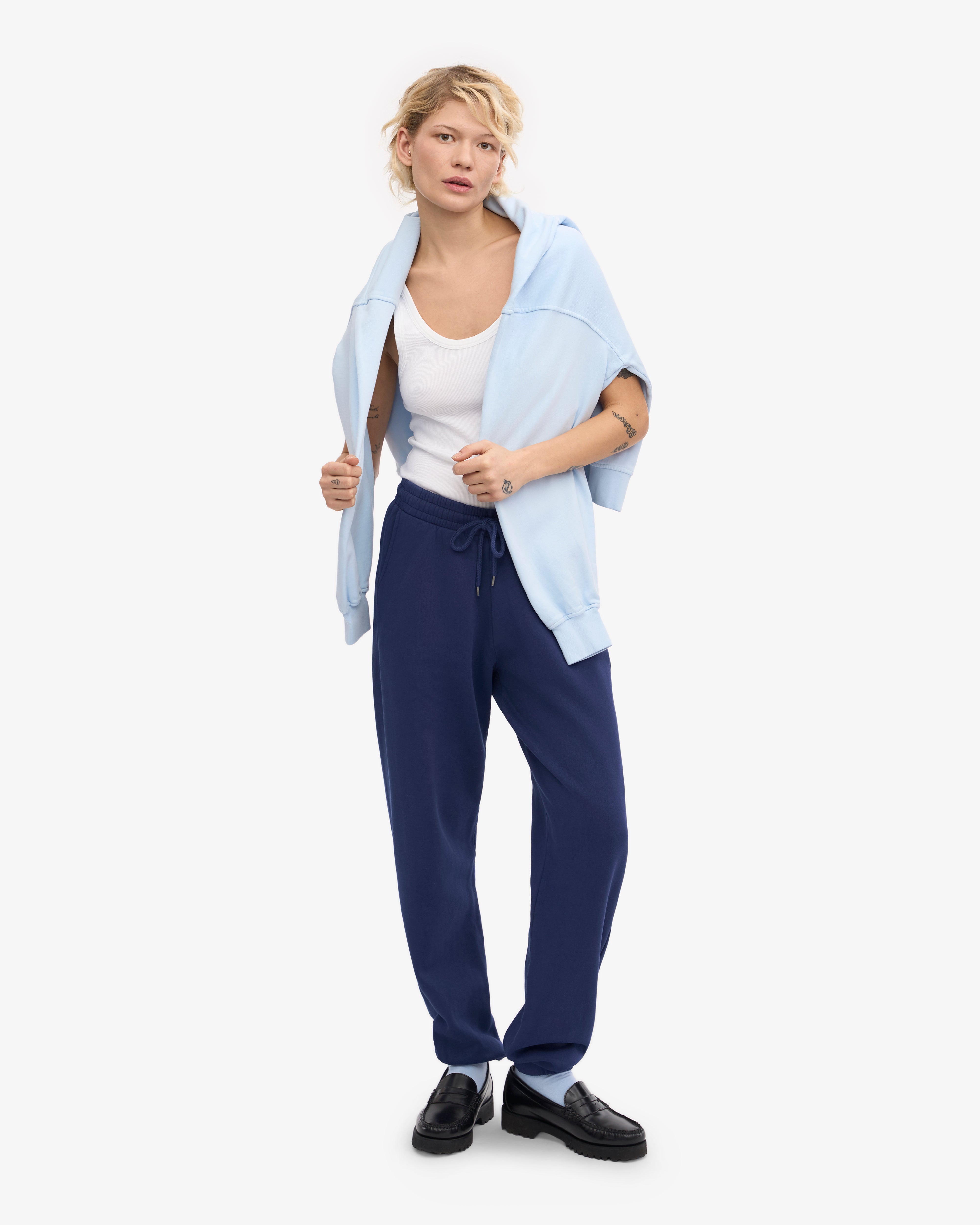Organic Sweatpants - Marine Blue XS