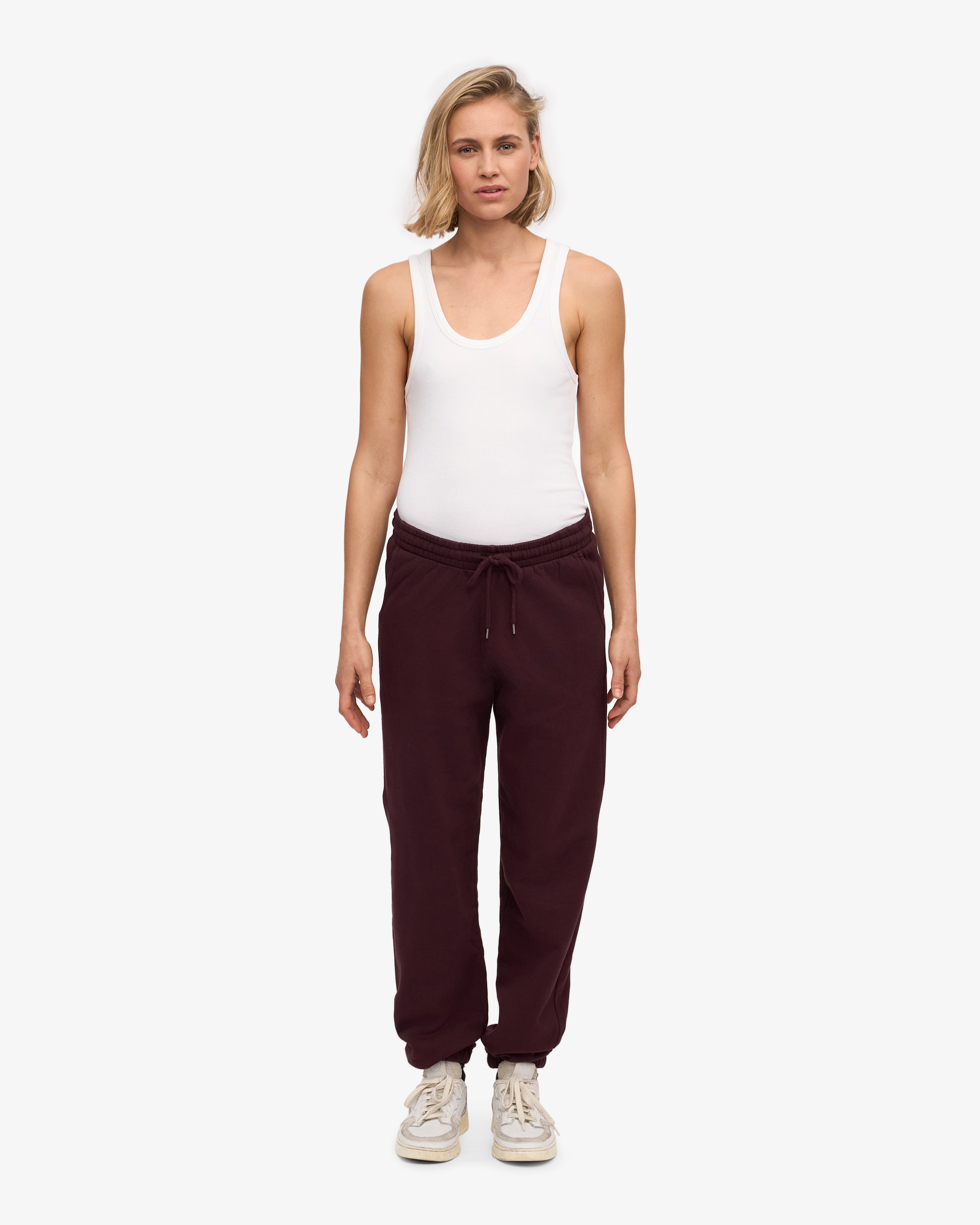 Organic Sweatpants - Oxblood Red XS