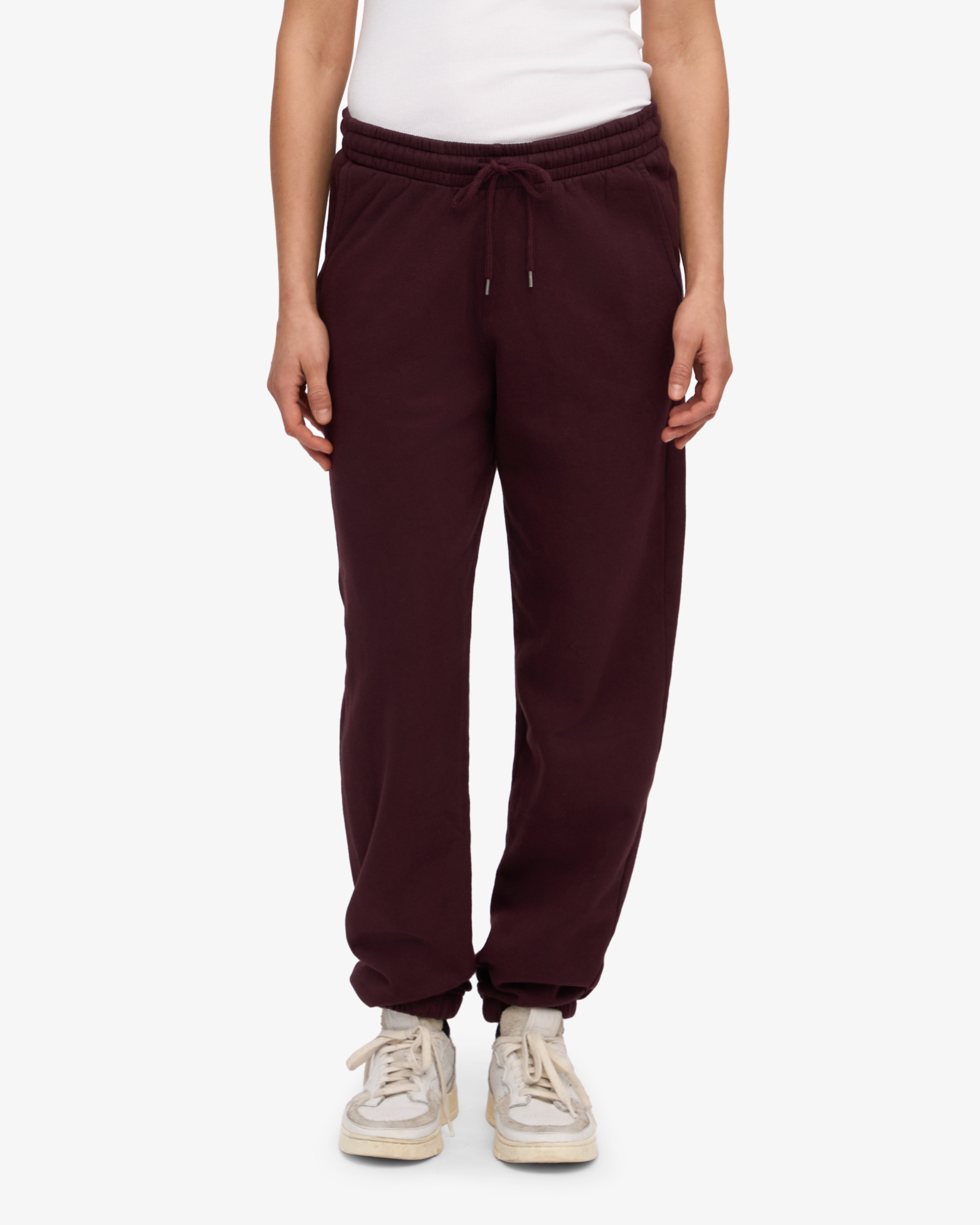 Organic Sweatpants - Oxblood Red XS