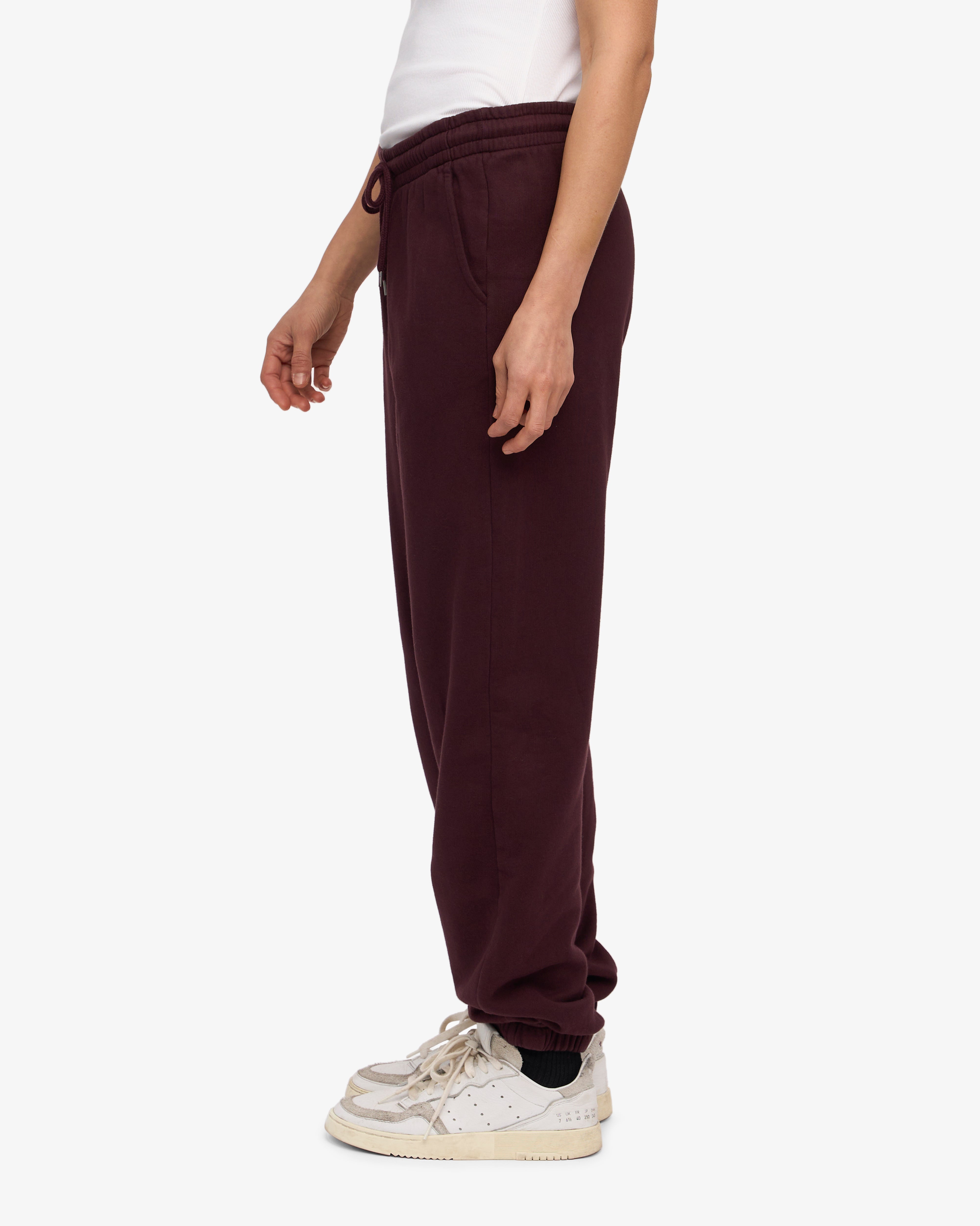Organic Sweatpants - Oxblood Red XS
