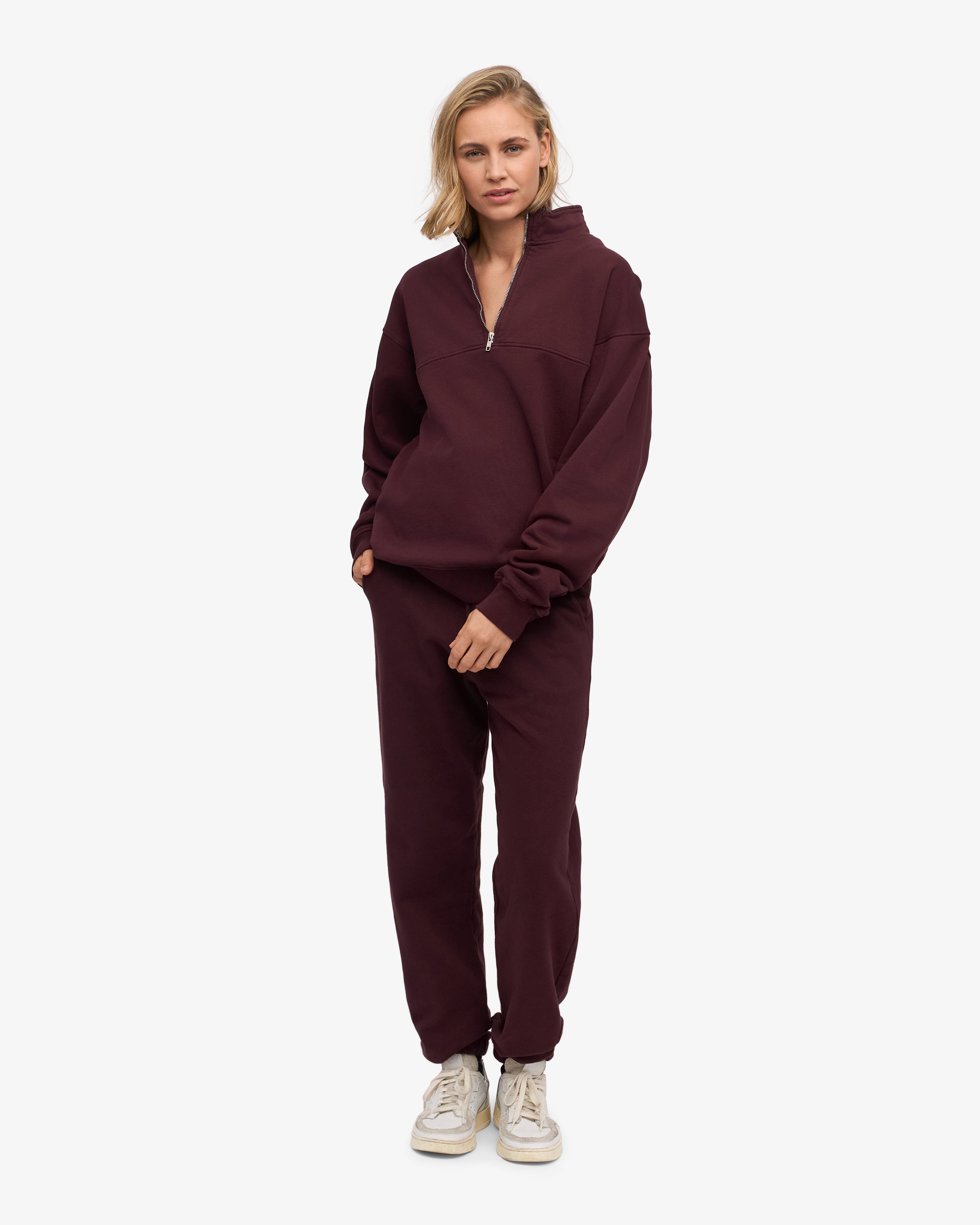 Organic Sweatpants - Oxblood Red XS