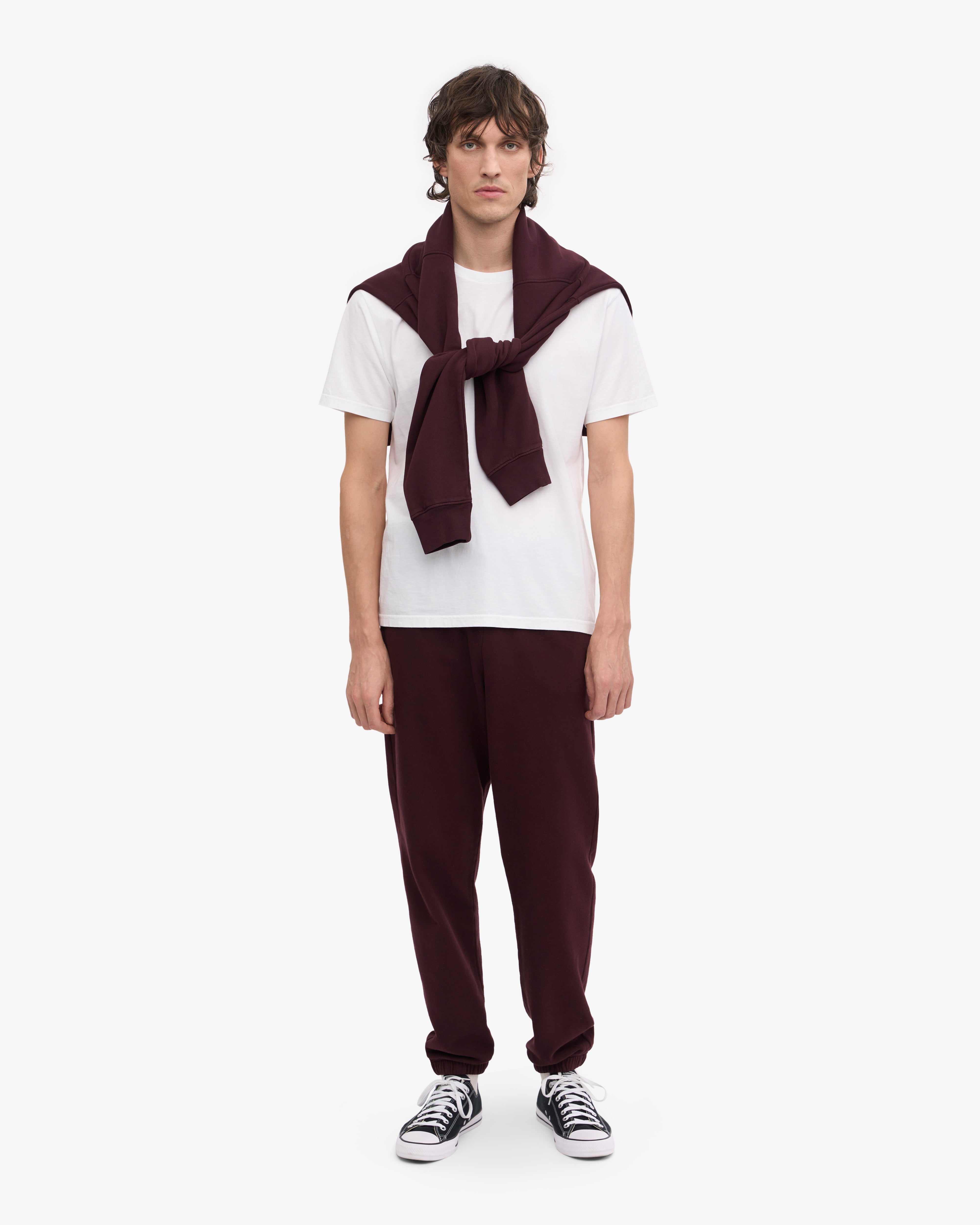 Organic Sweatpants - Oxblood Red XS