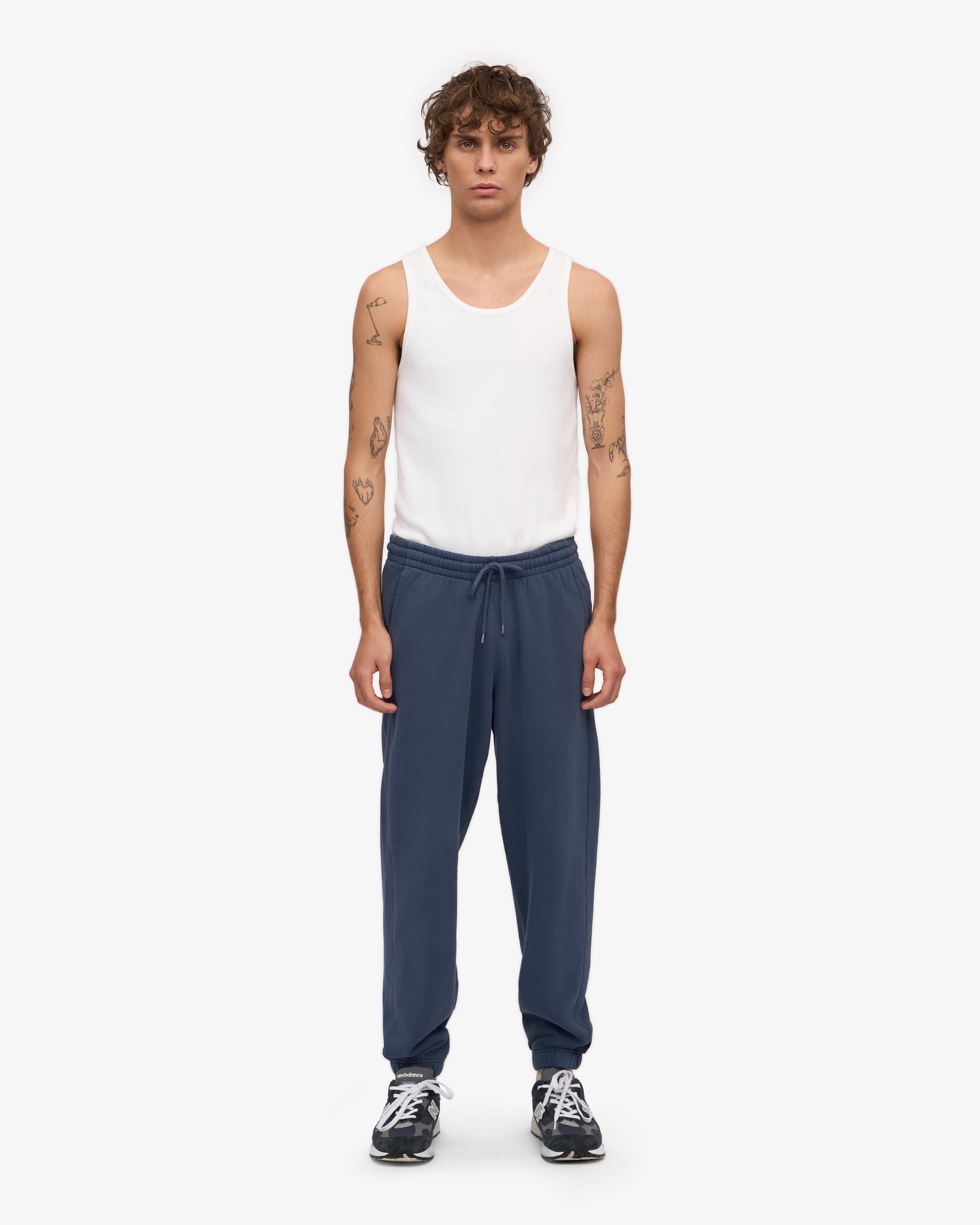 Organic Sweatpants - Petrol Blue XS