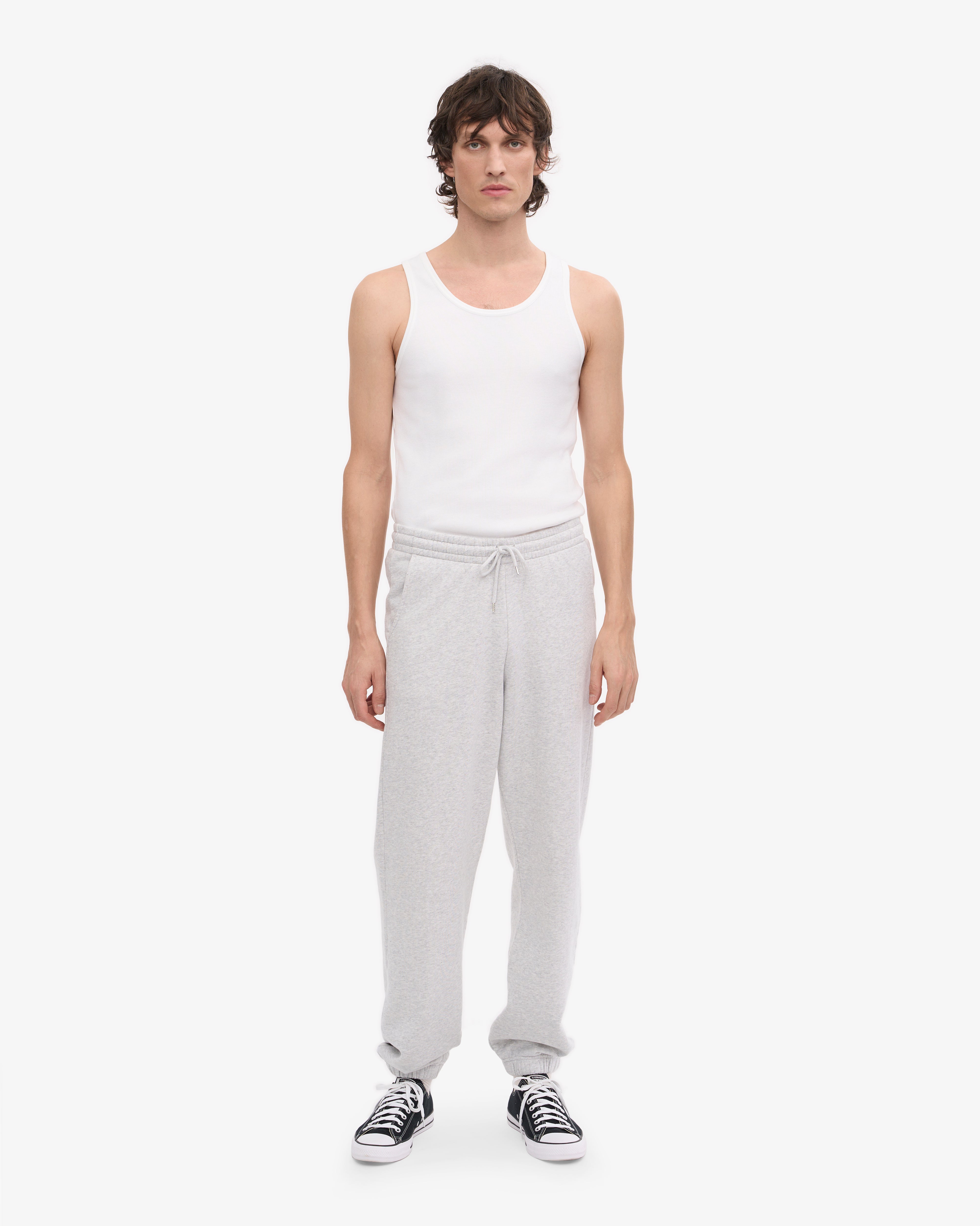 Organic Sweatpants - Snow Melange XS
