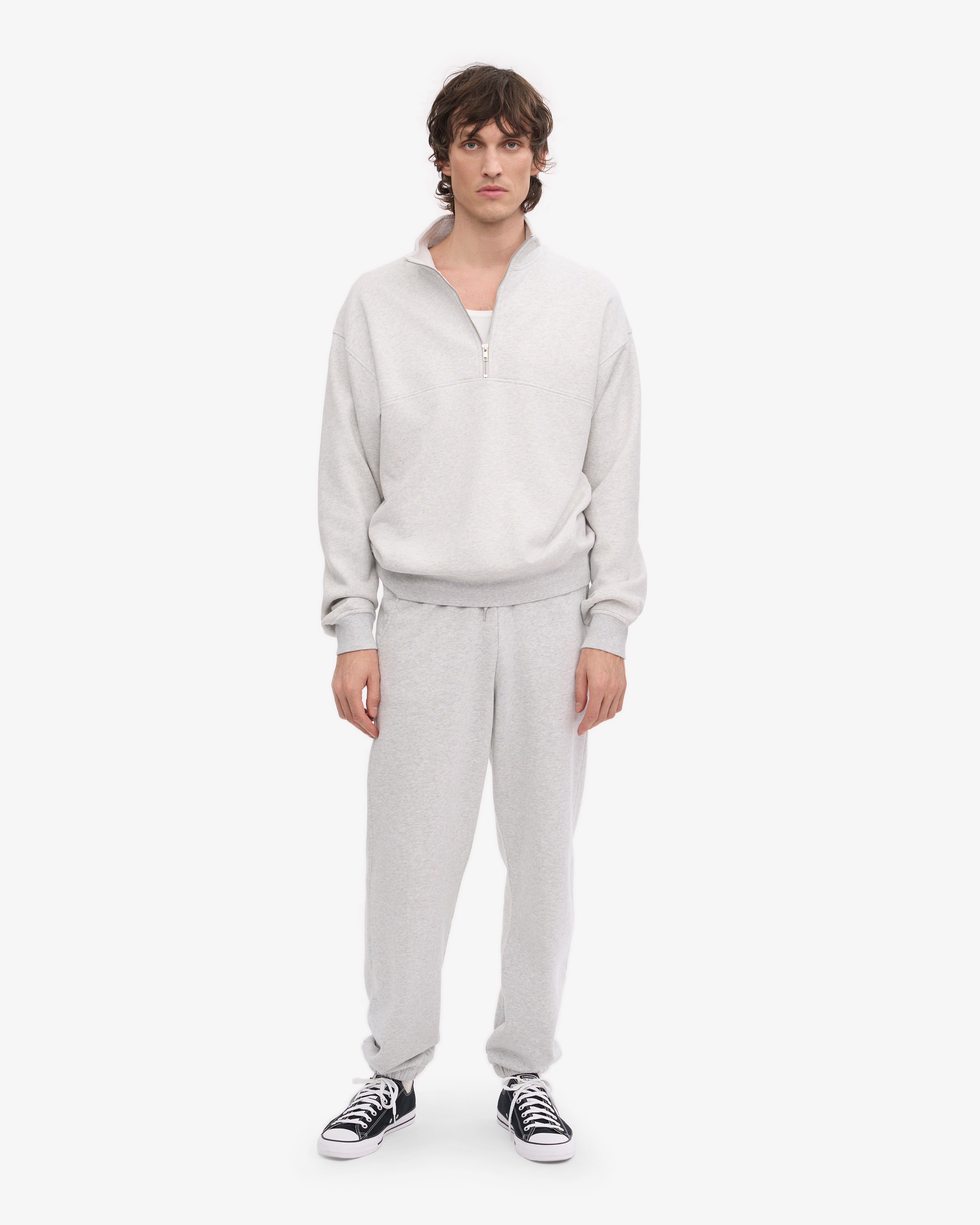 Organic Sweatpants - Snow Melange XS