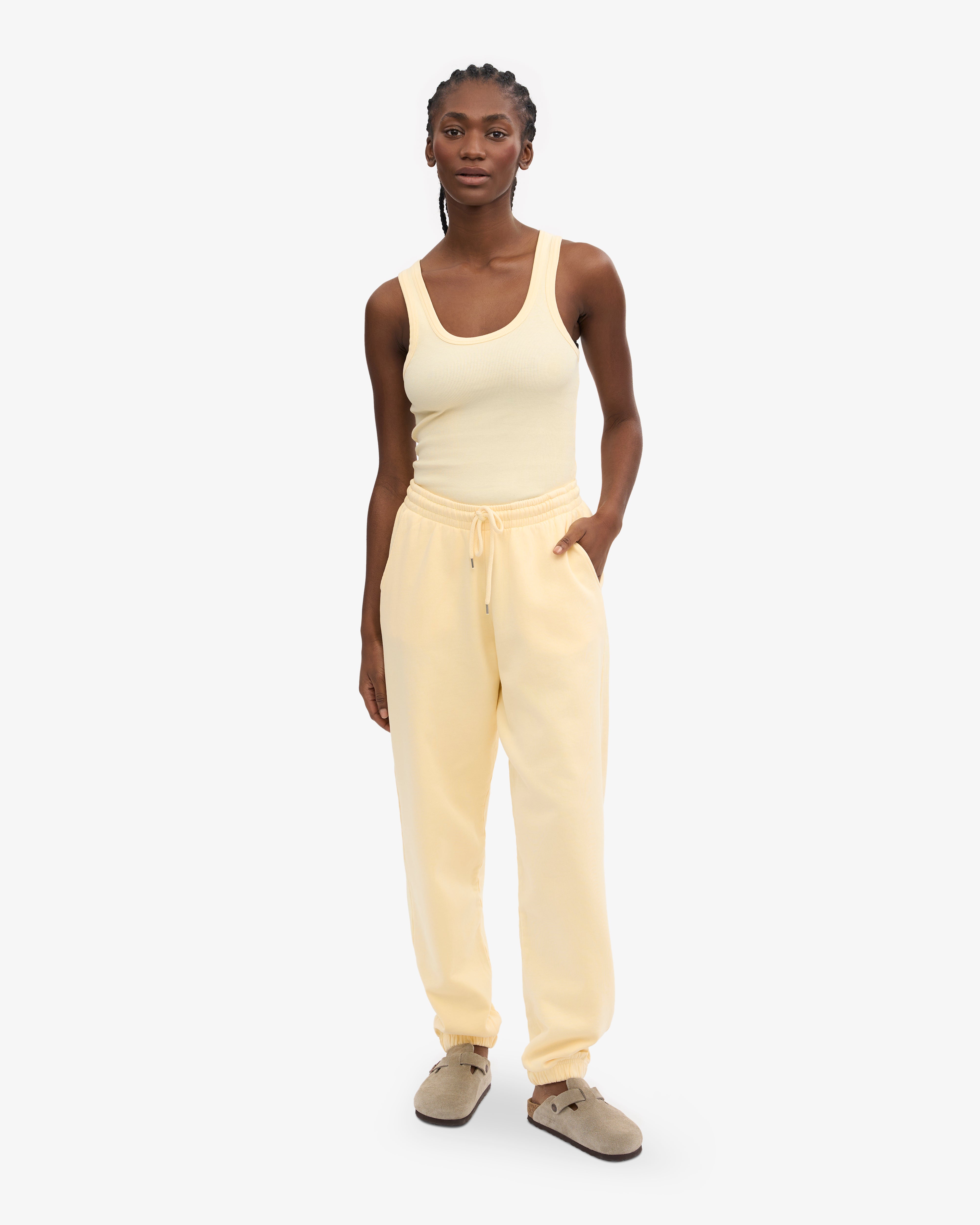 Organic Sweatpants - Soft Yellow XS