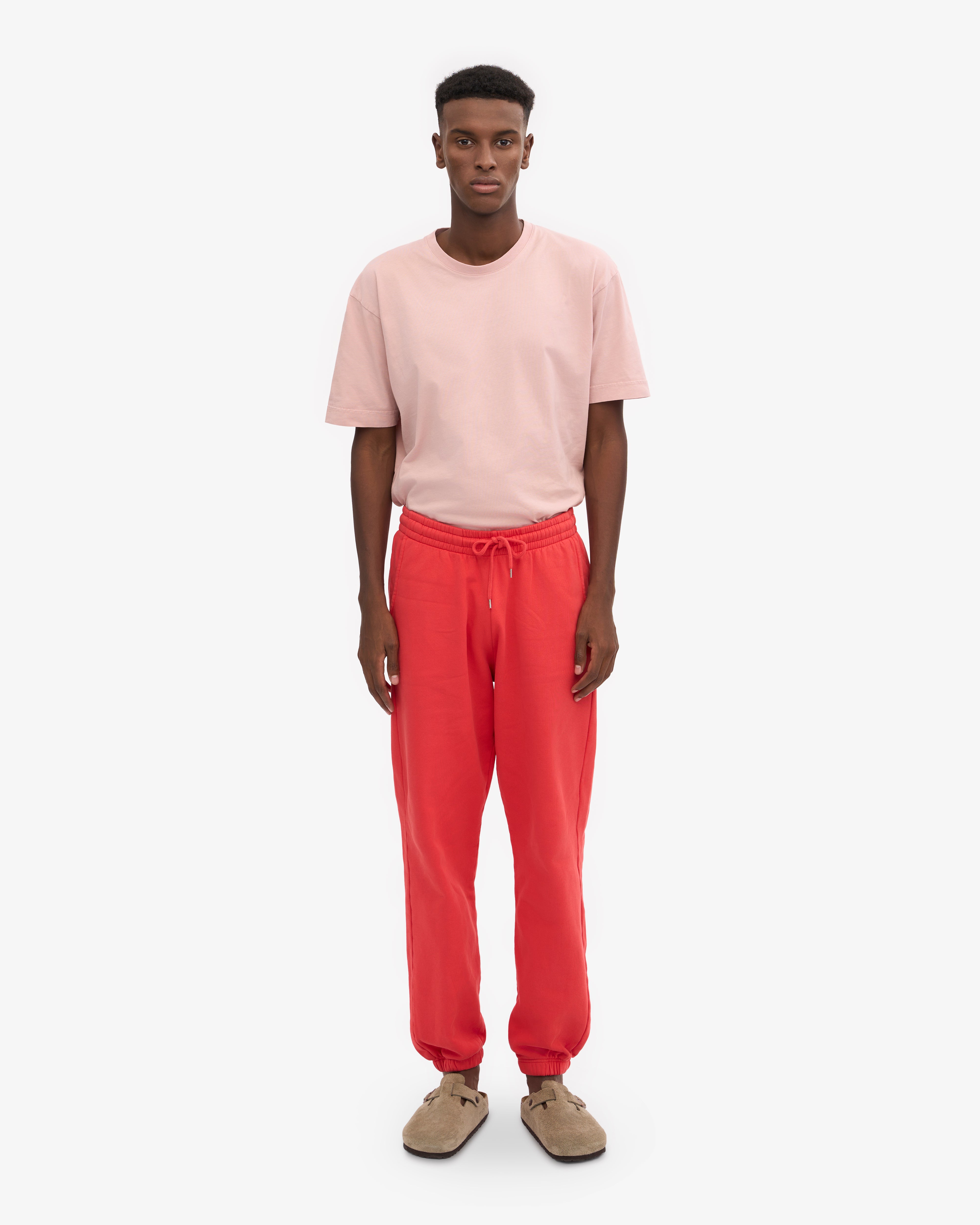 Organic Sweatpants - Red Tangerine XS