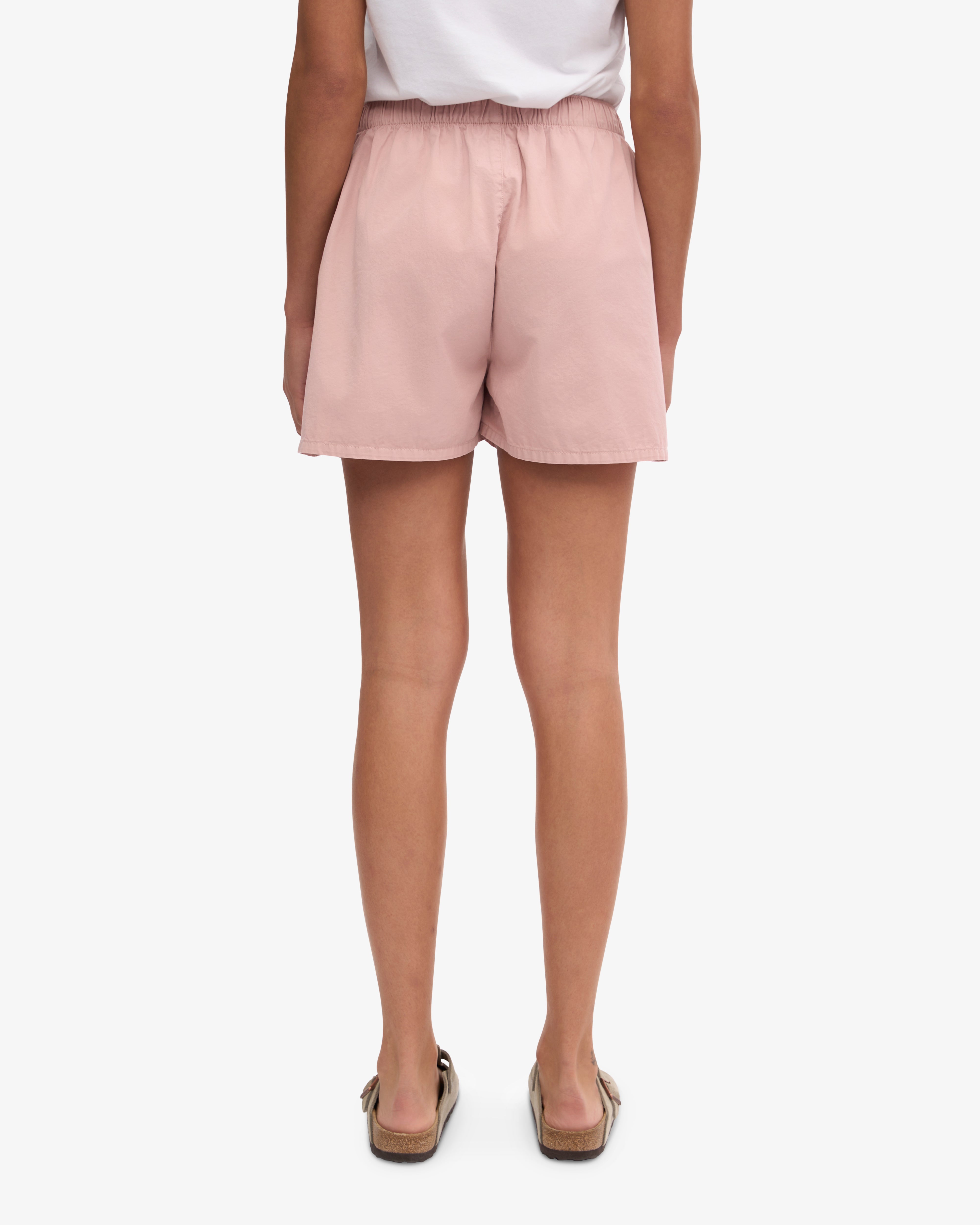 Women Organic Twill Shorts - Faded Pink