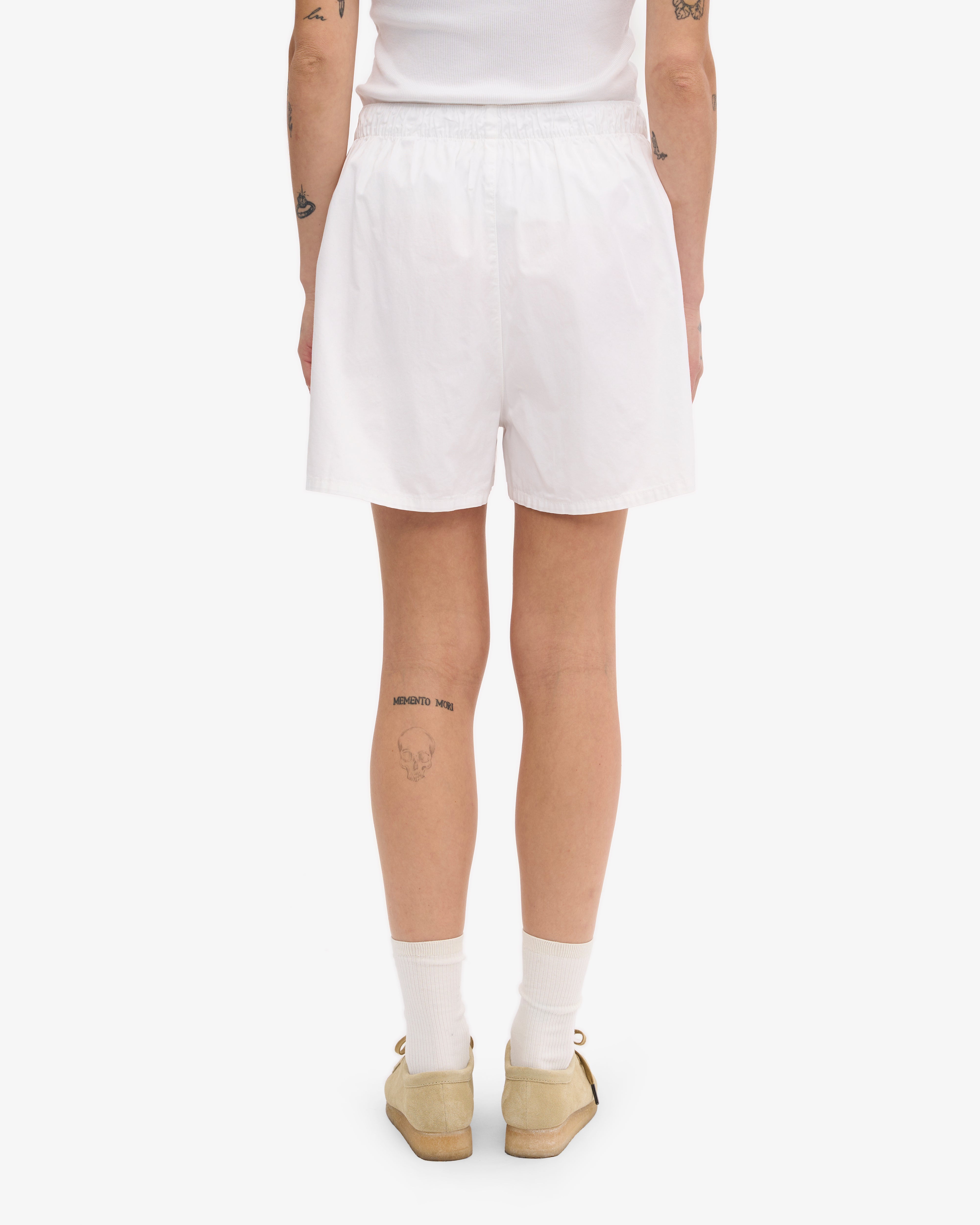 Women Organic Twill Shorts - Optical White