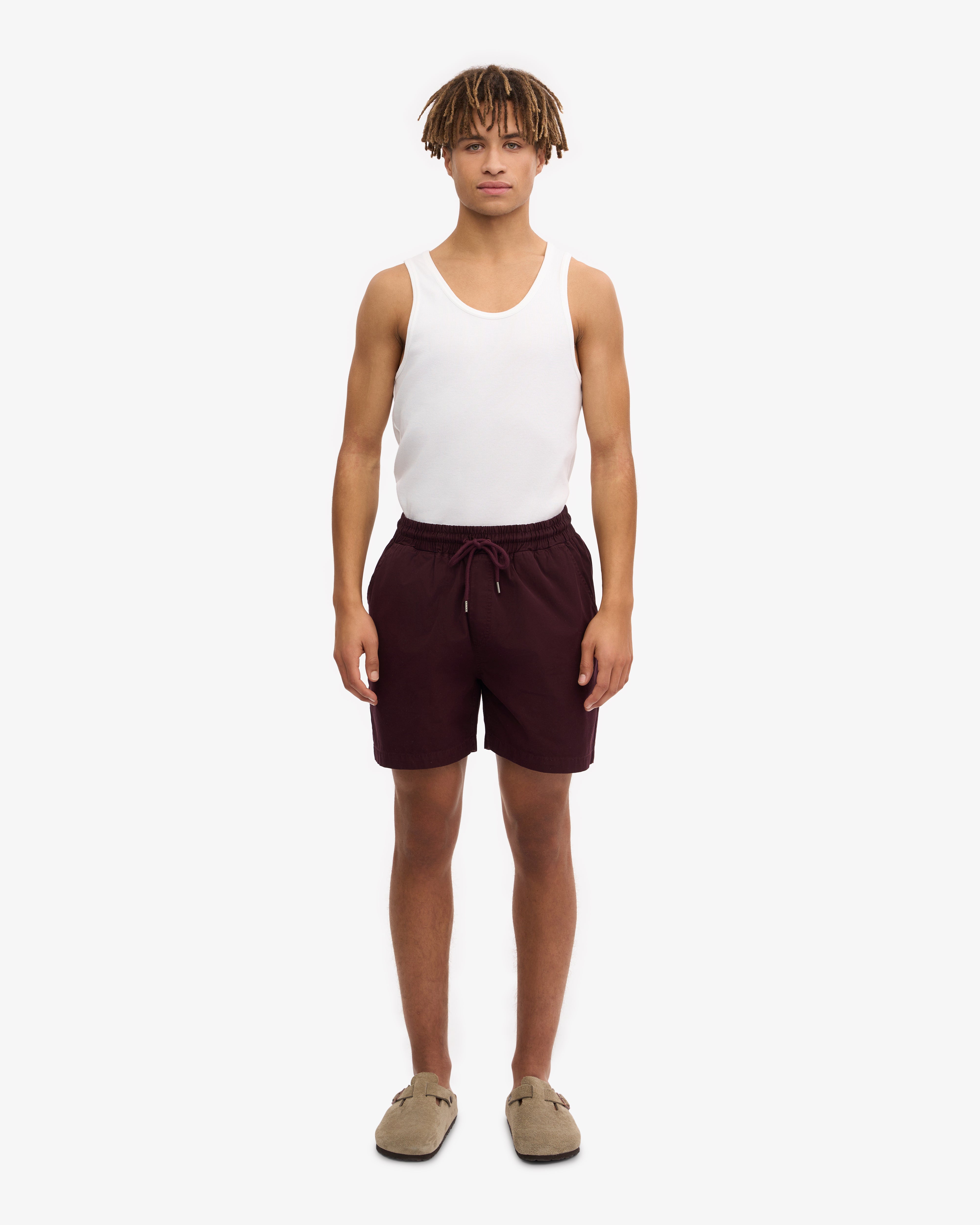 Organic Twill Shorts - Oxblood Red